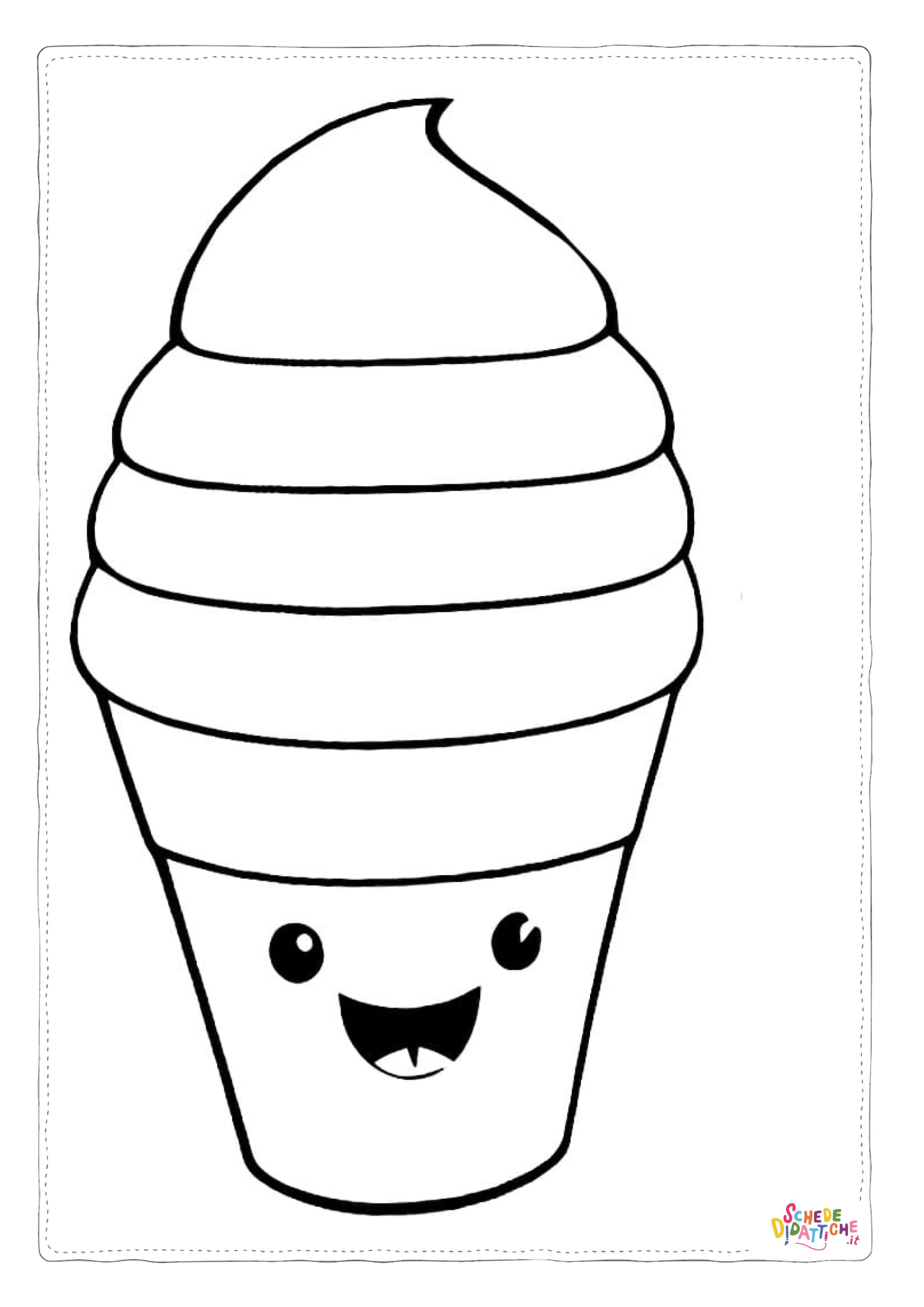 Disegno "Disegno di gelato da stampare e colorare 38" Disegno di gelato da stampare e colorare 38