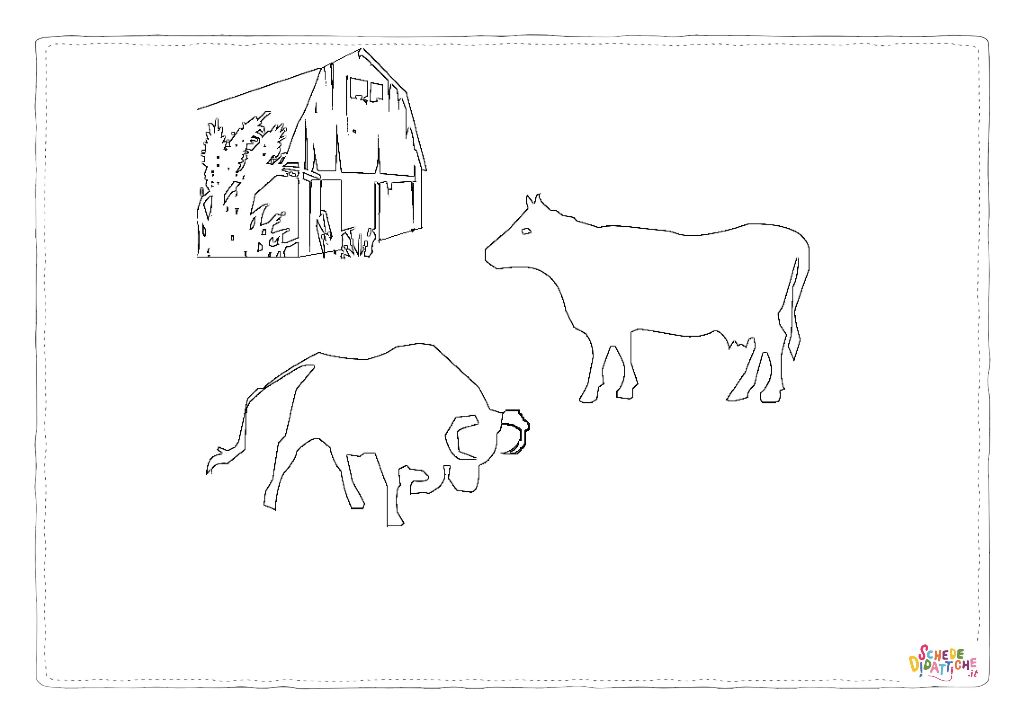 Disegno di mucca da stampare e colorare 34