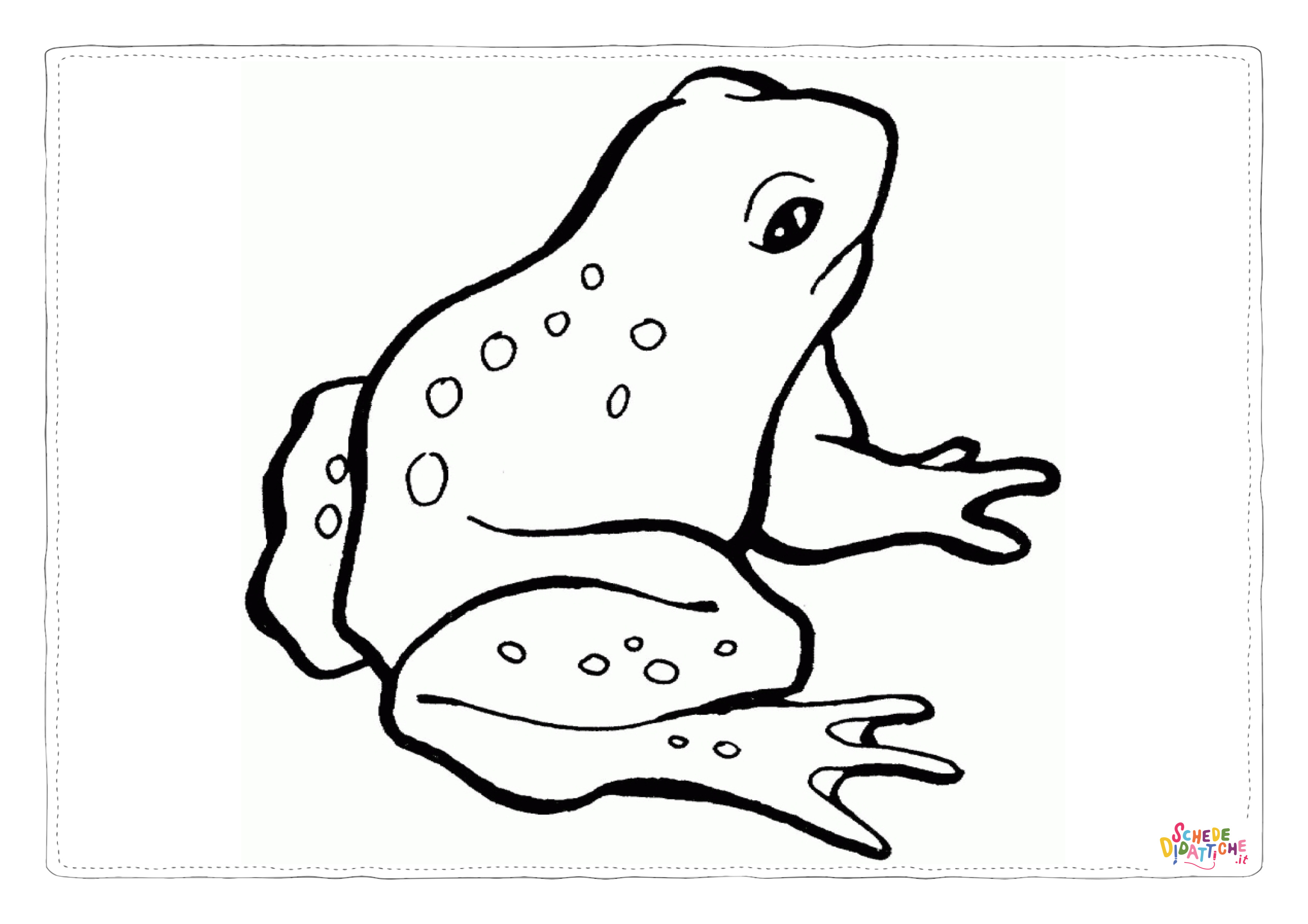 Disegno "Disegno di rana da stampare e colorare 39" Disegno di rana da stampare e colorare 39