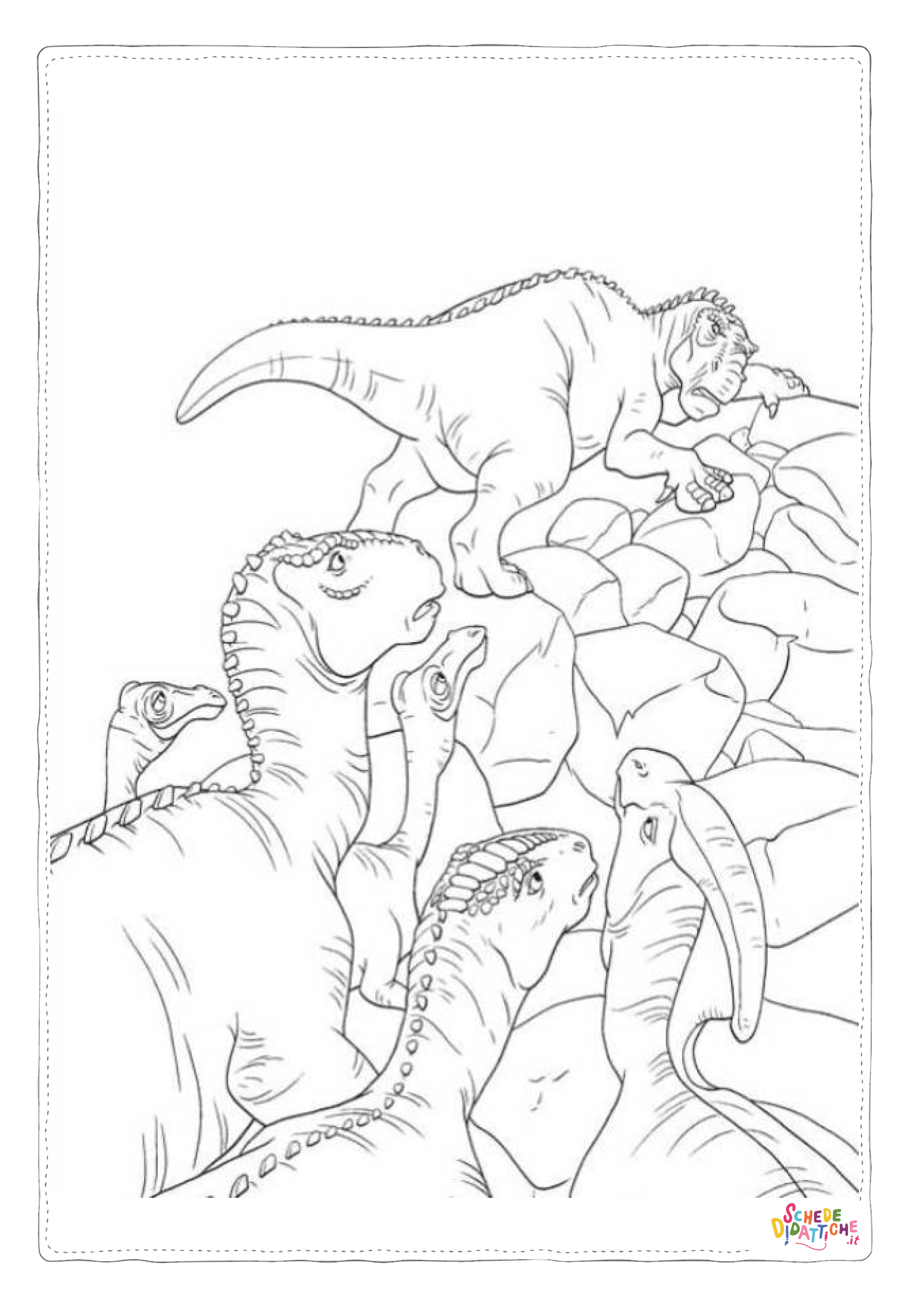Disegno di Tirannosauro da stampare e colorare 8