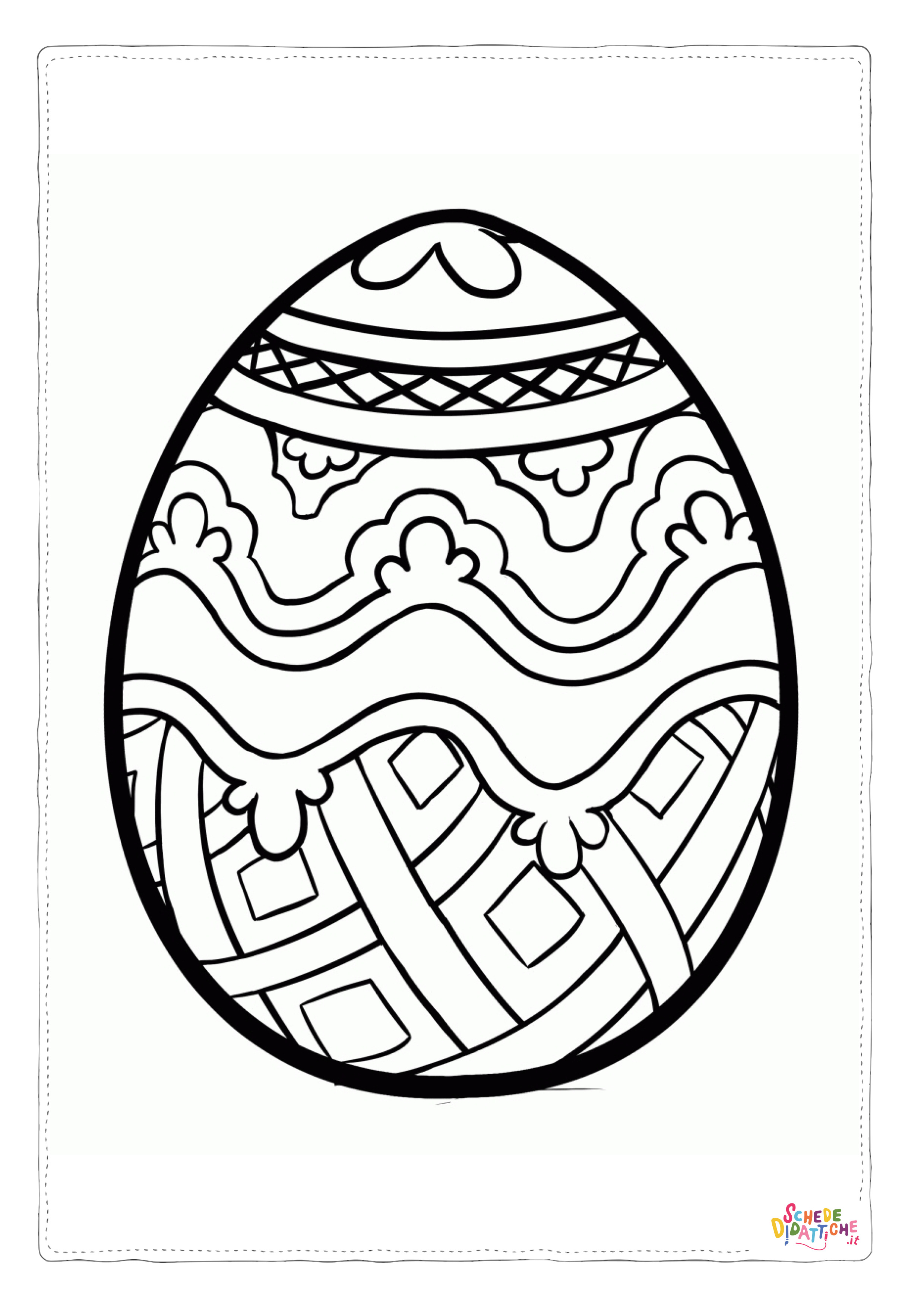 Disegno "Disegno di uovo di Pasqua da stampare e colorare 149" Disegno di uovo di Pasqua da stampare e colorare 149