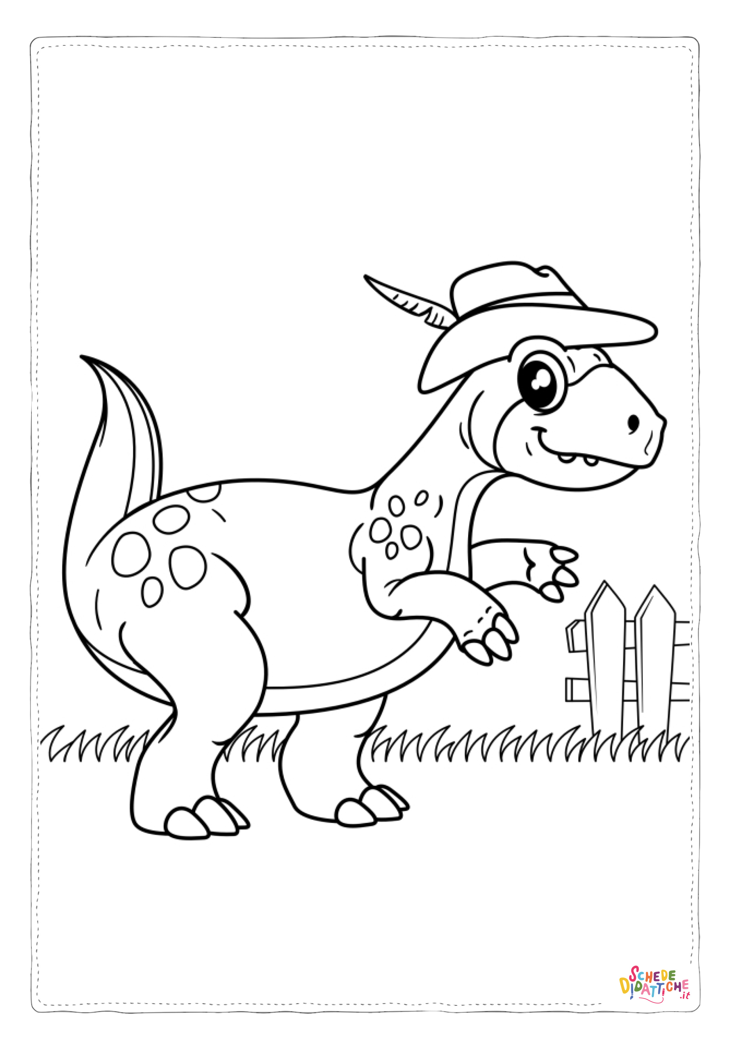 Disegno di Brachiosauro da stampare e colorare