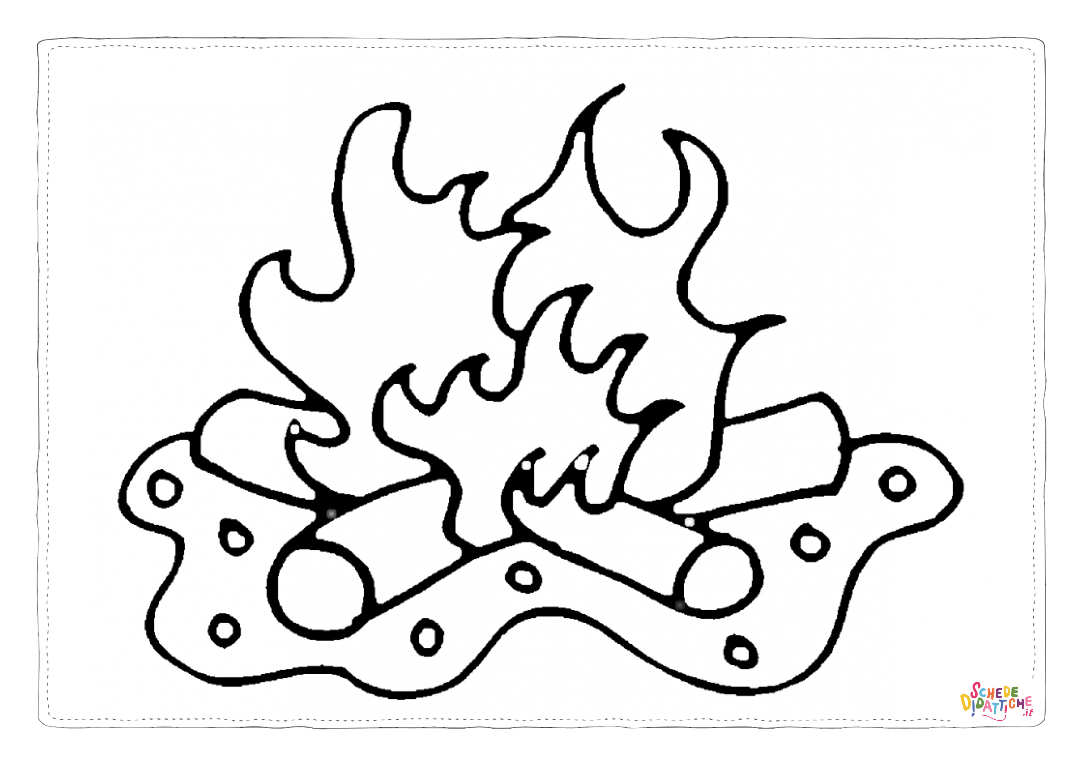 Disegno "Disegno di fuoco da stampare e colorare 2" Disegno di fuoco da stampare e colorare 2