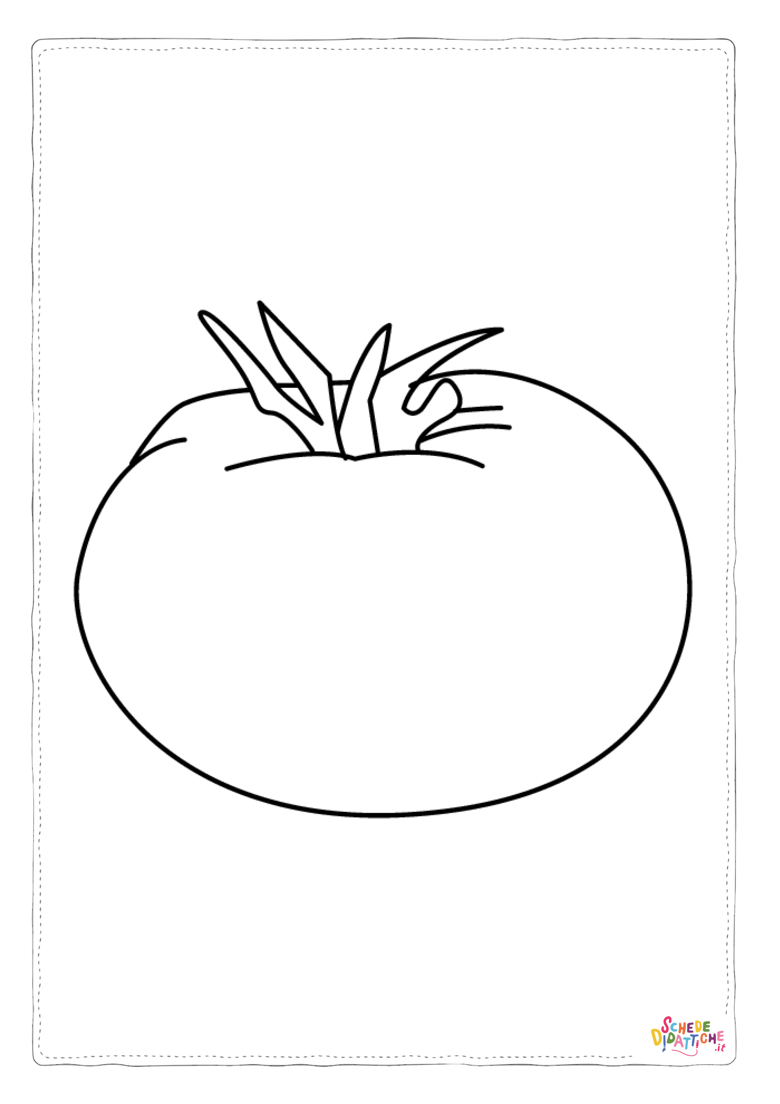 Disegno "Disegno di pomodoro da stampare e colorare 4" Disegno di pomodoro da stampare e colorare 4