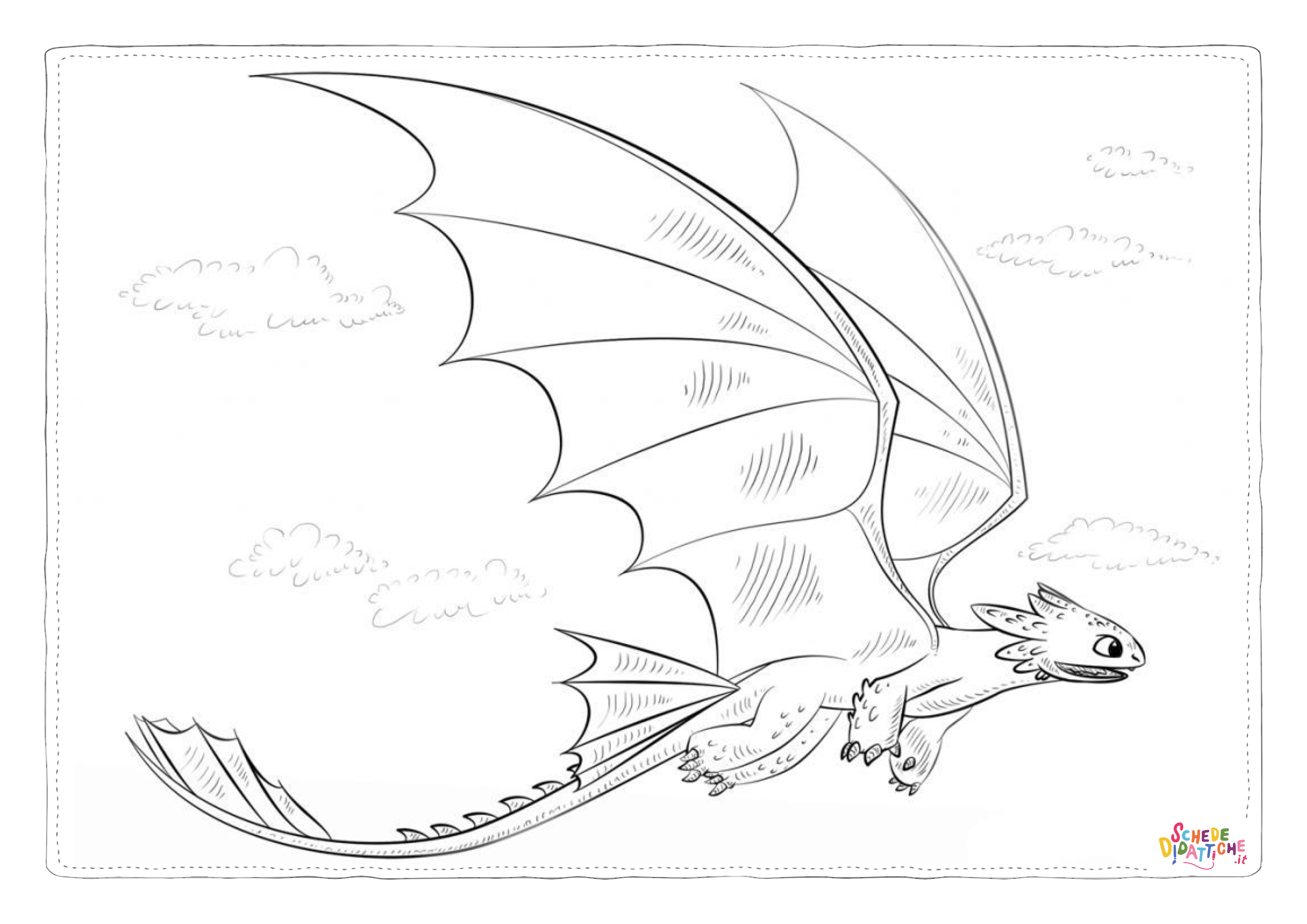 Disegno di Dragon Trainer da stampare e colorare 13