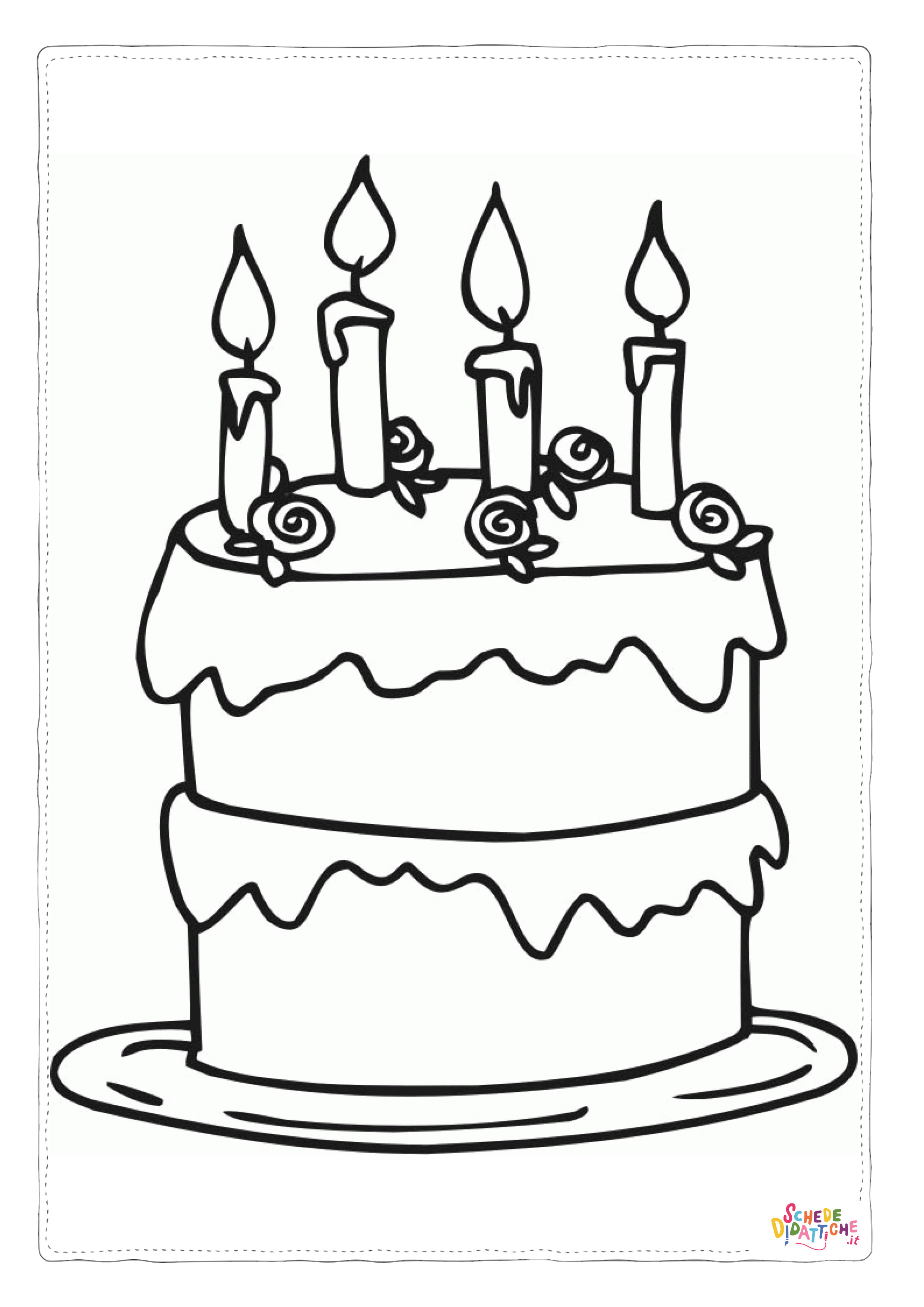 Disegno "Disegno di compleanno da stampare e colorare 56" Disegno di compleanno da stampare e colorare 56