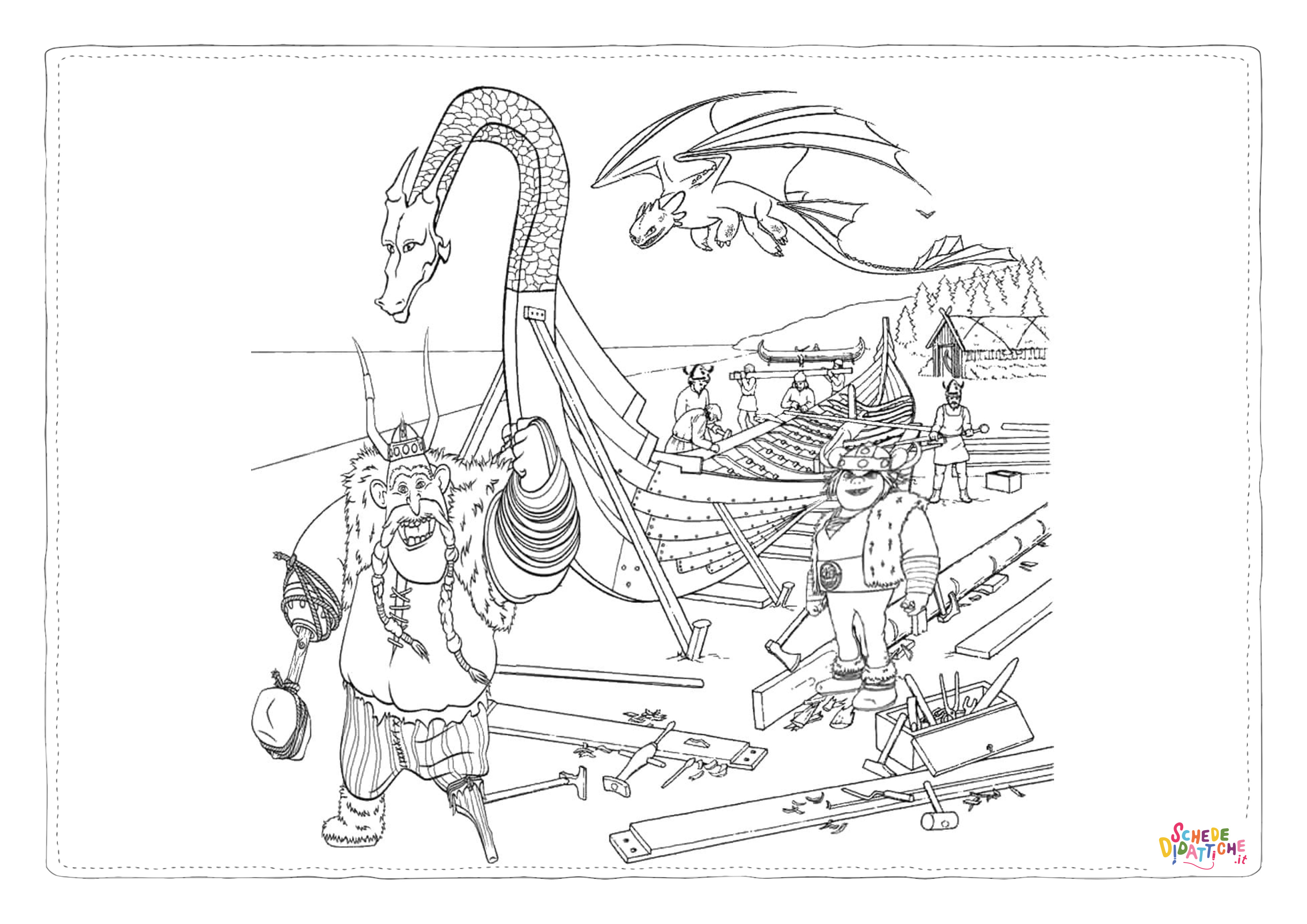 Disegno "Disegno di Dragon Trainer da stampare e colorare 23" Disegno di Dragon Trainer da stampare e colorare 23