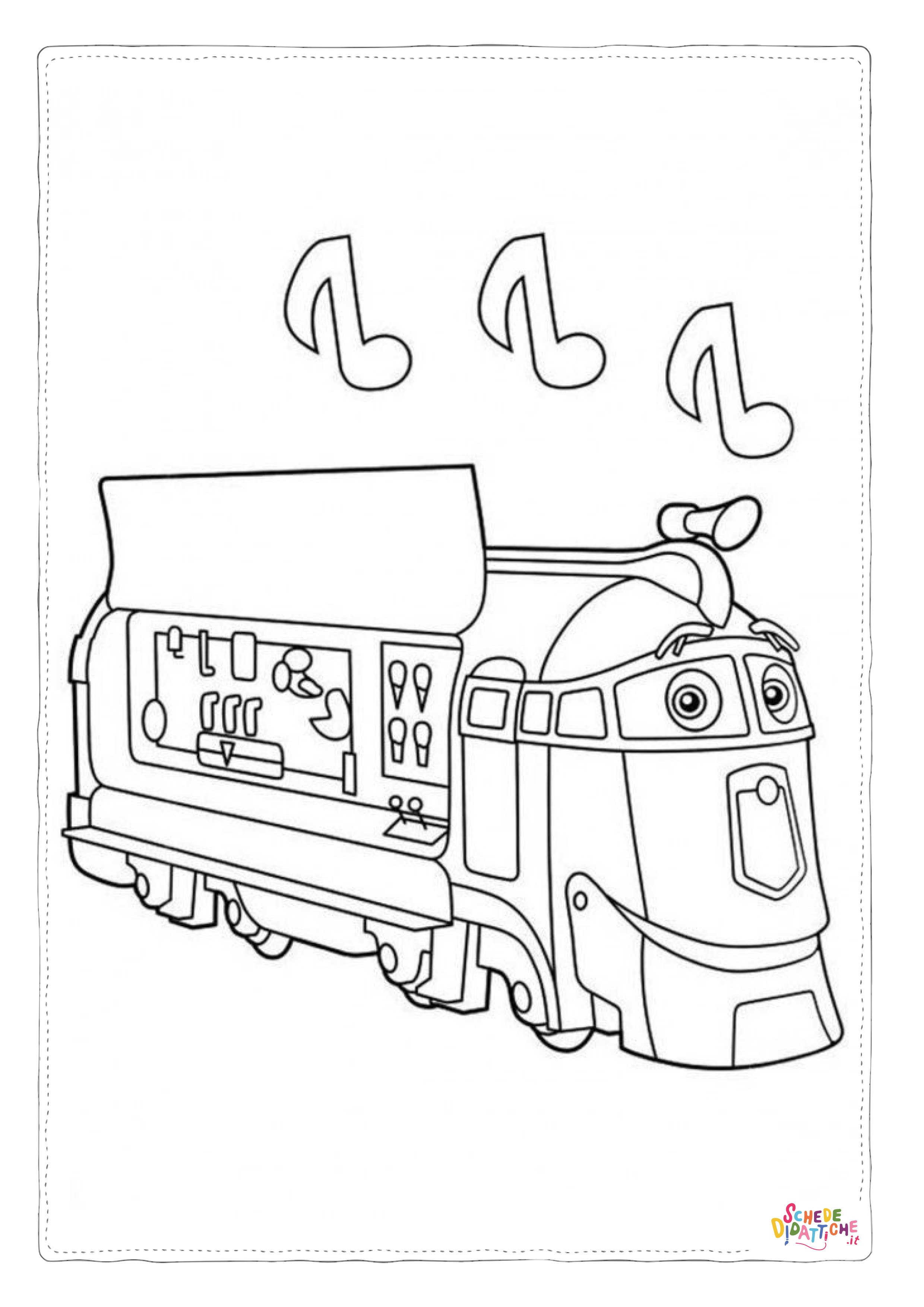 Disegno di treno da stampare e colorare 12