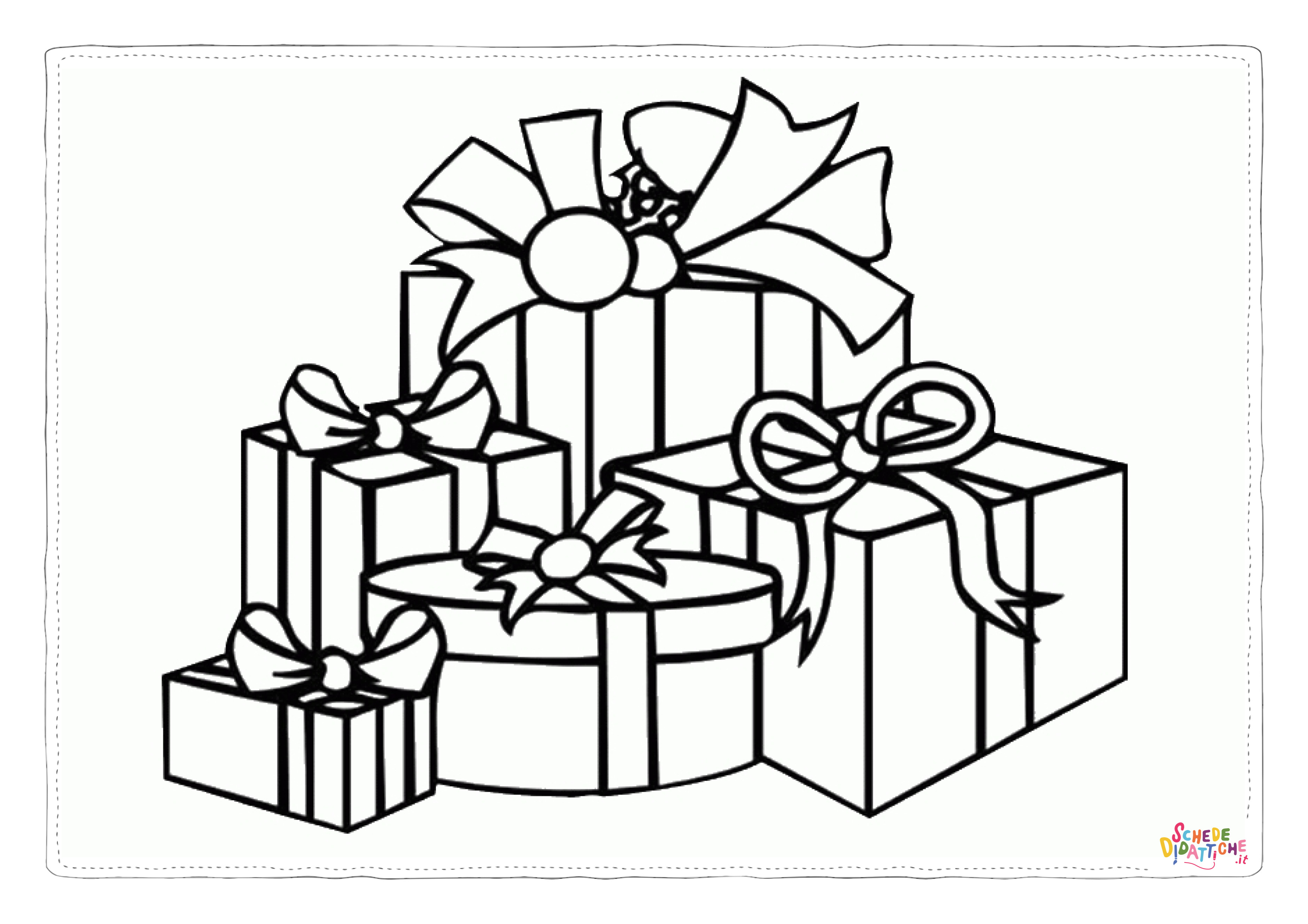 Disegno "Disegno di regalo da stampare e colorare 9" Disegno di regalo da stampare e colorare 9