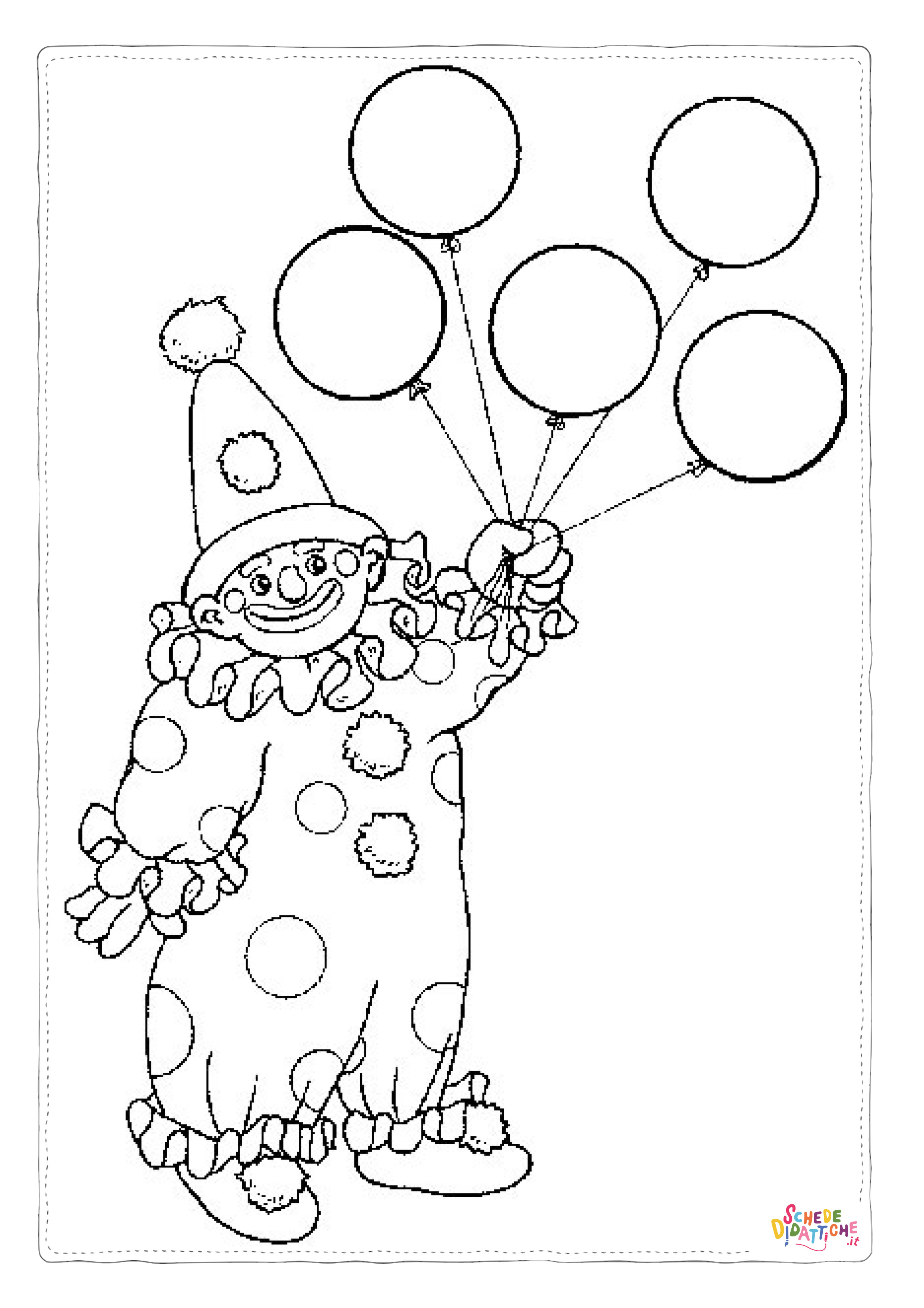Disegno di clown da stampare e colorare 22
