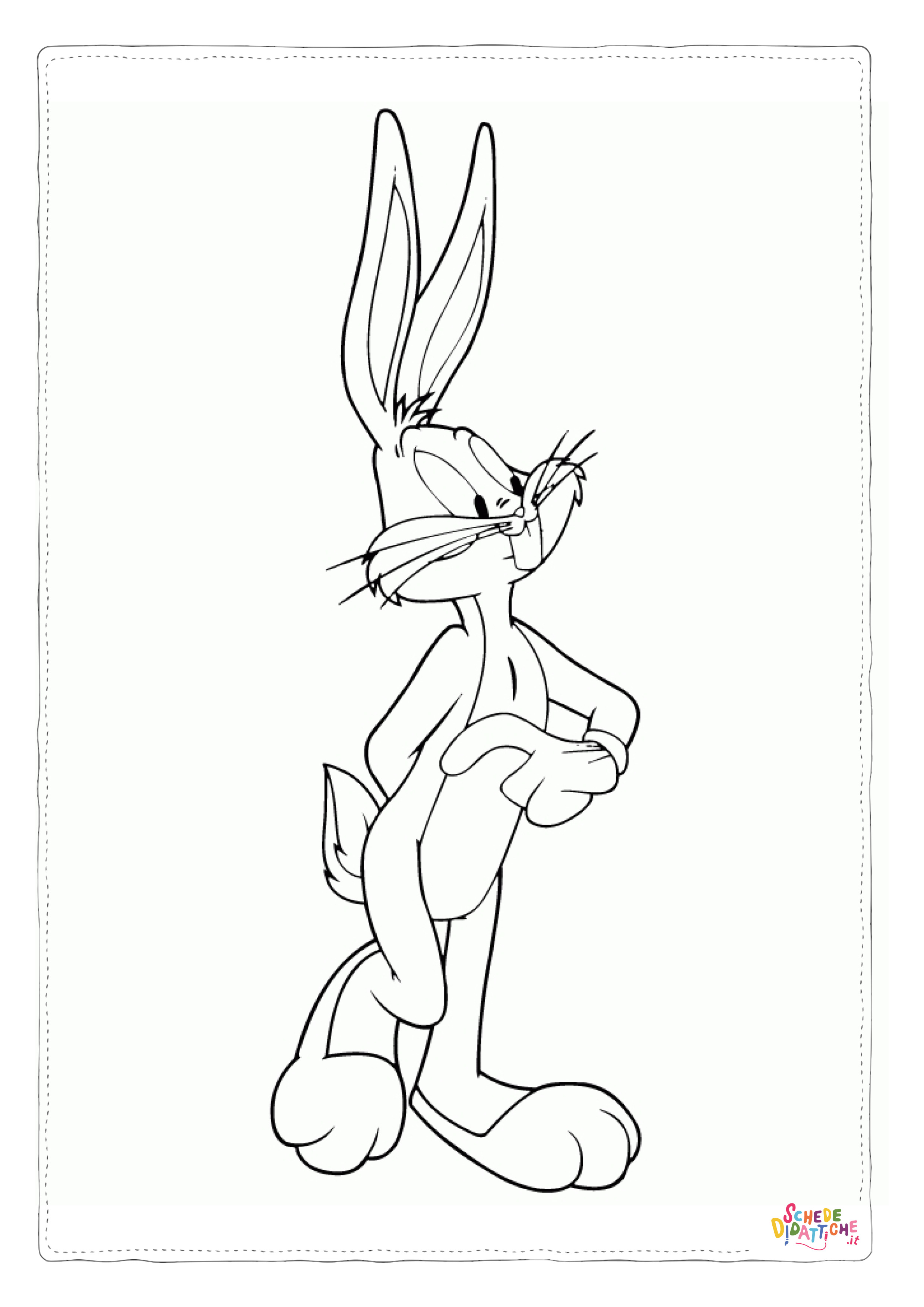 Disegno di Bugs Bunny da stampare e colorare 1