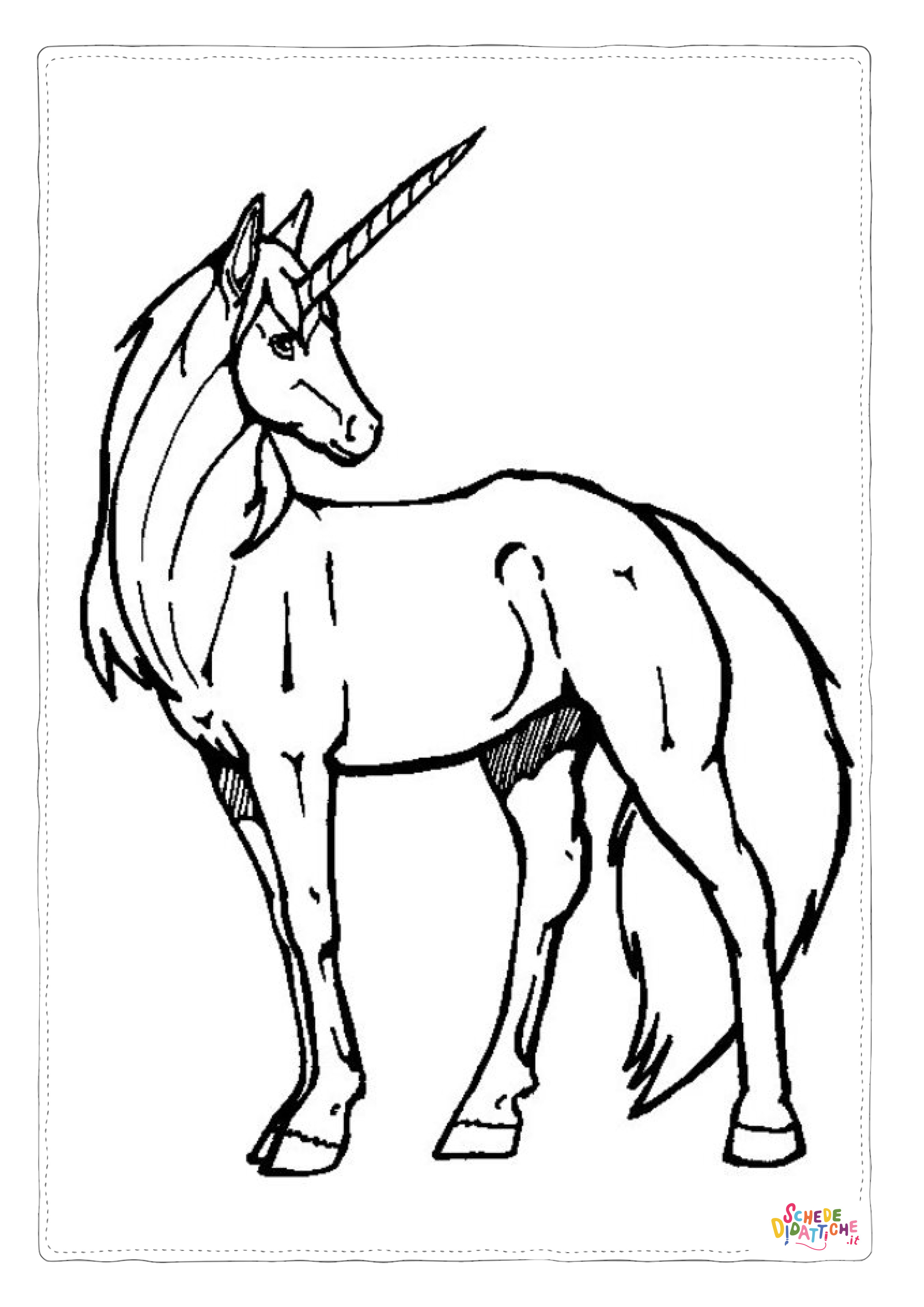 Disegno "Disegno di unicorno da stampare e colorare 151" Disegno di unicorno da stampare e colorare 151