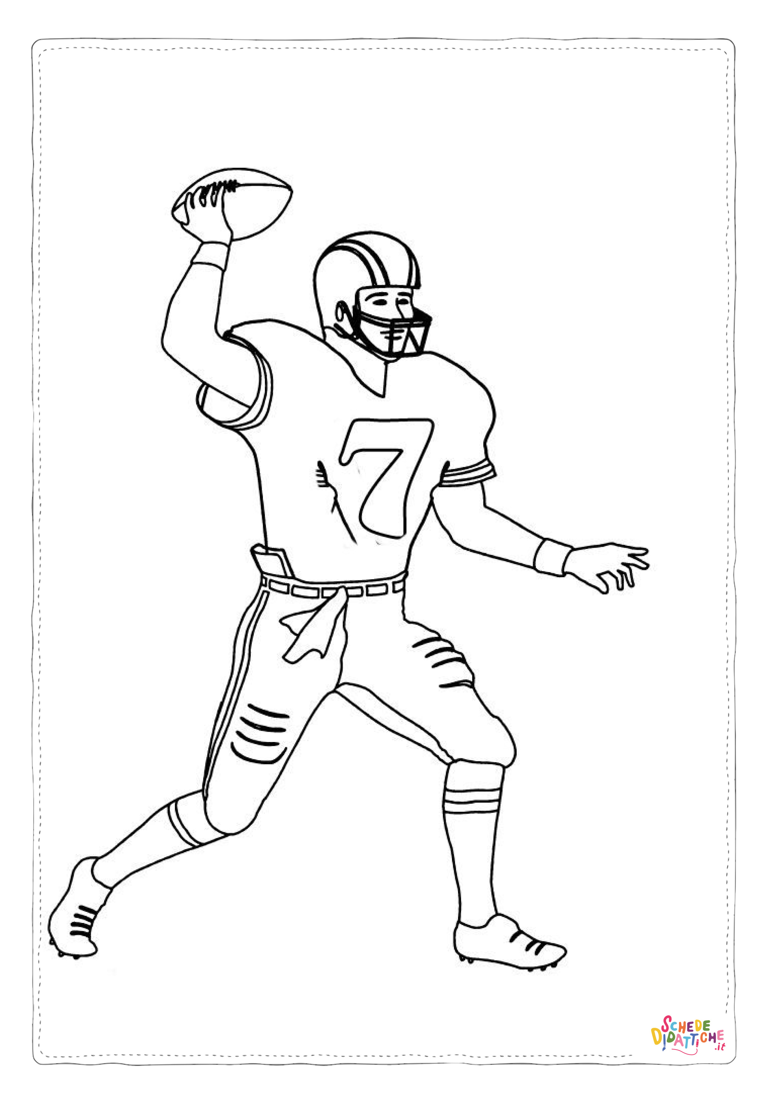 Disegno di football americano da stampare e colorare 104