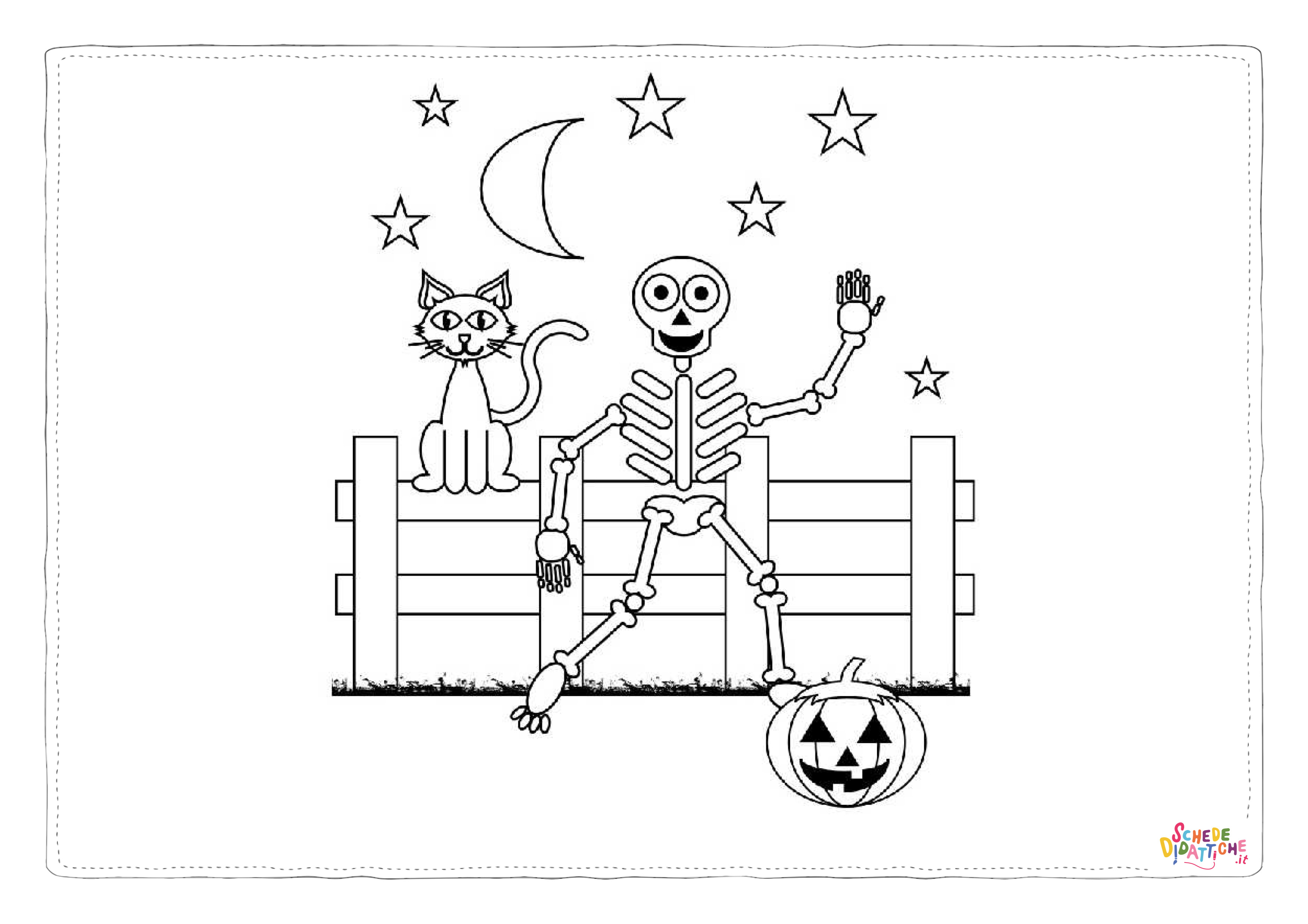 Disegno "Disegno di gatto di halloween da stampare e colorare 1" Disegno di gatto di halloween da stampare e colorare 1