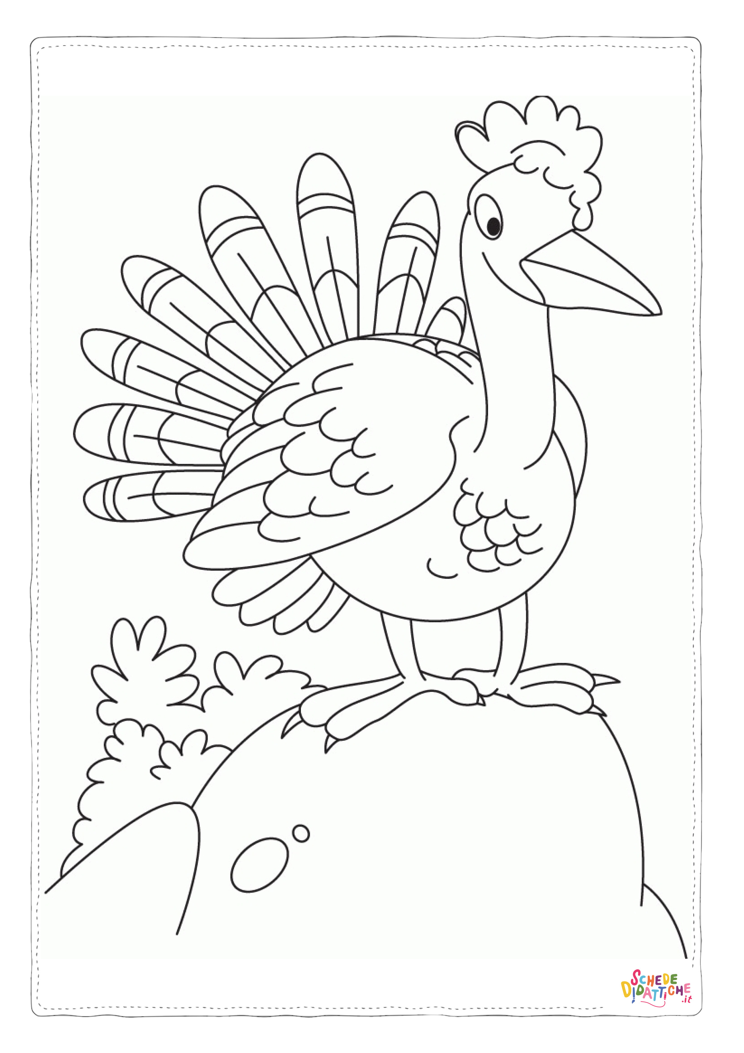 Disegno di tacchino da stampare e colorare 30