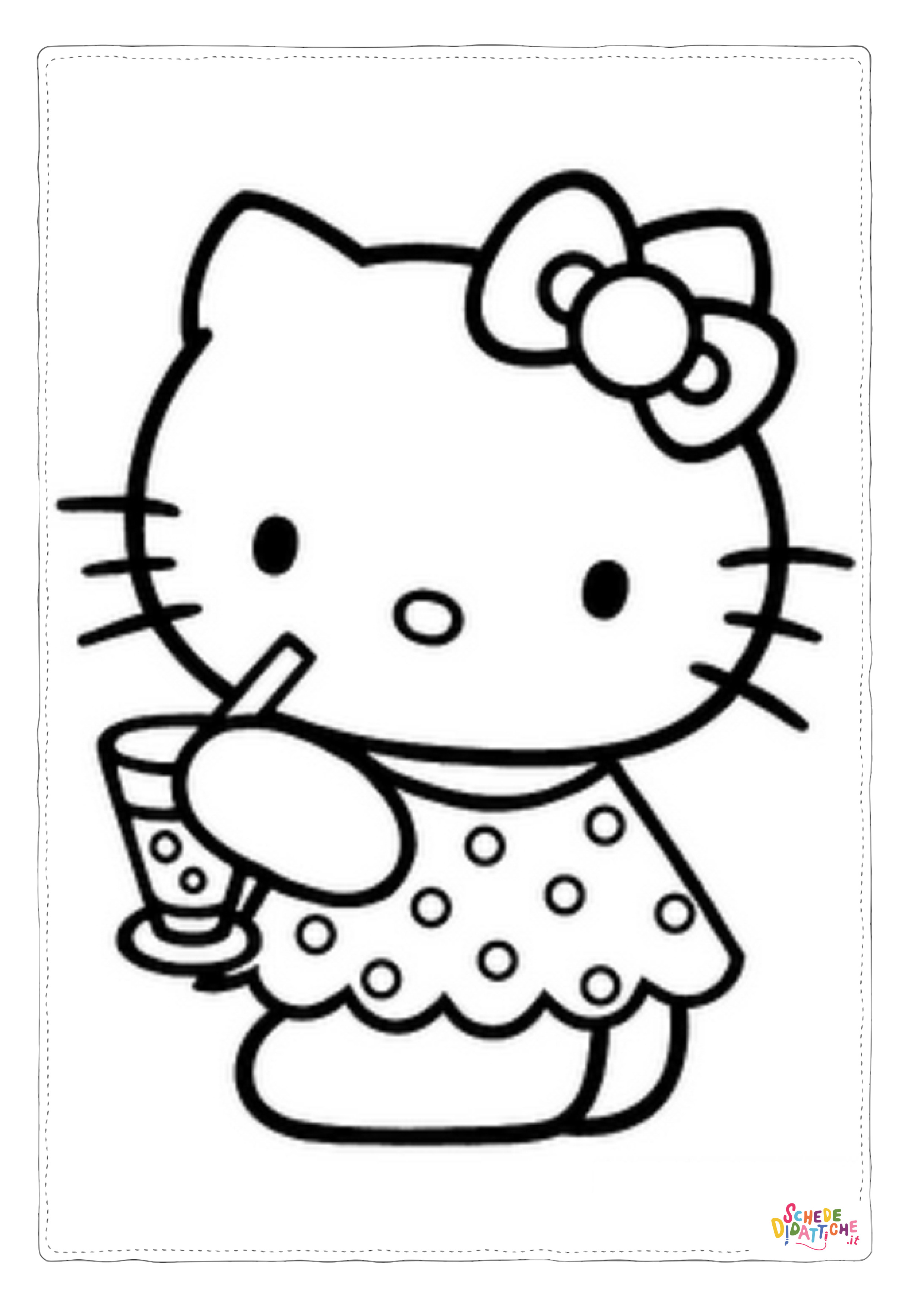Disegno "Disegno di Hello Kitty da stampare e colorare 5" Disegno di Hello Kitty da stampare e colorare 5