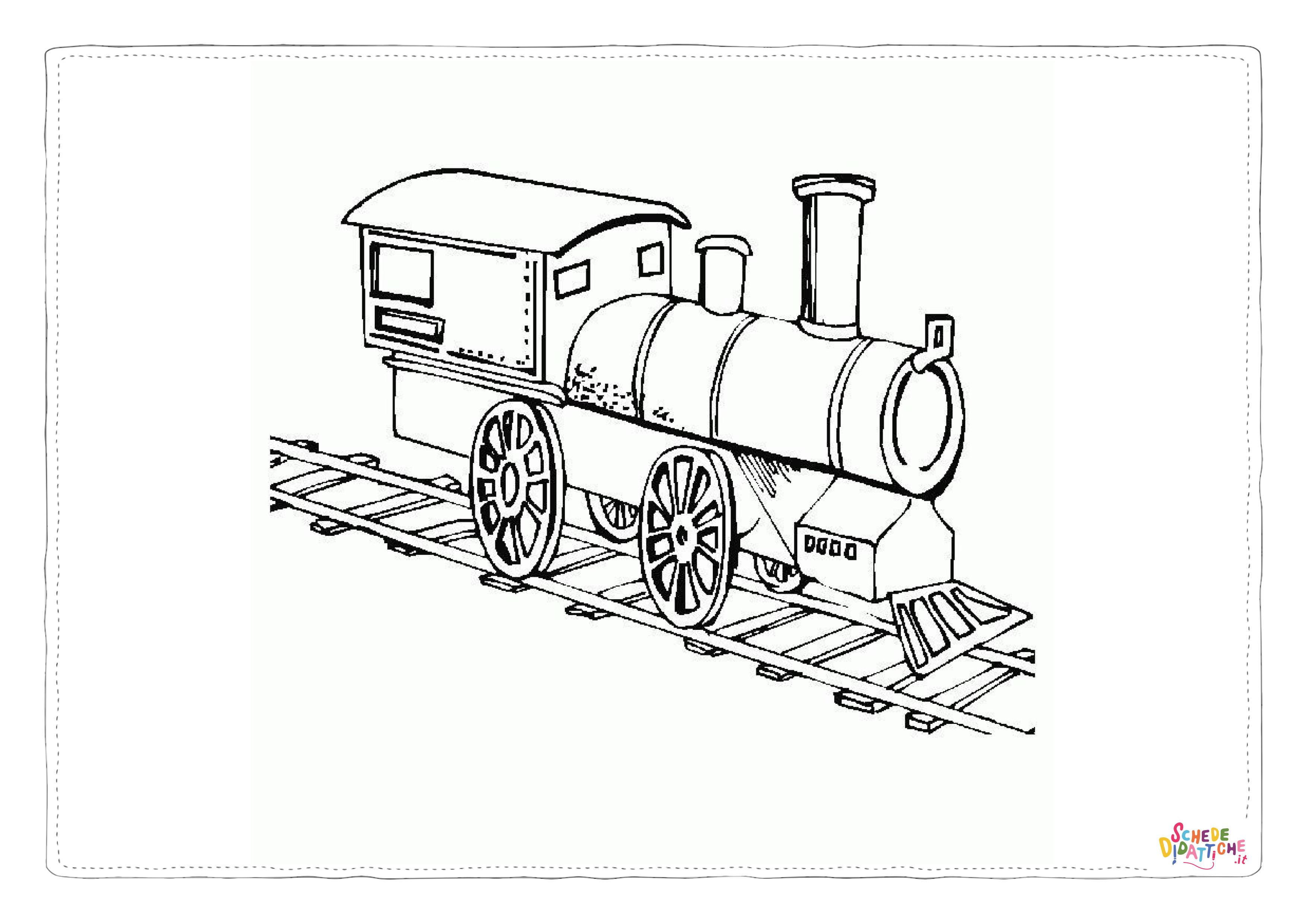 Disegno "Disegno di treno da stampare e colorare 18" Disegno di treno da stampare e colorare 18