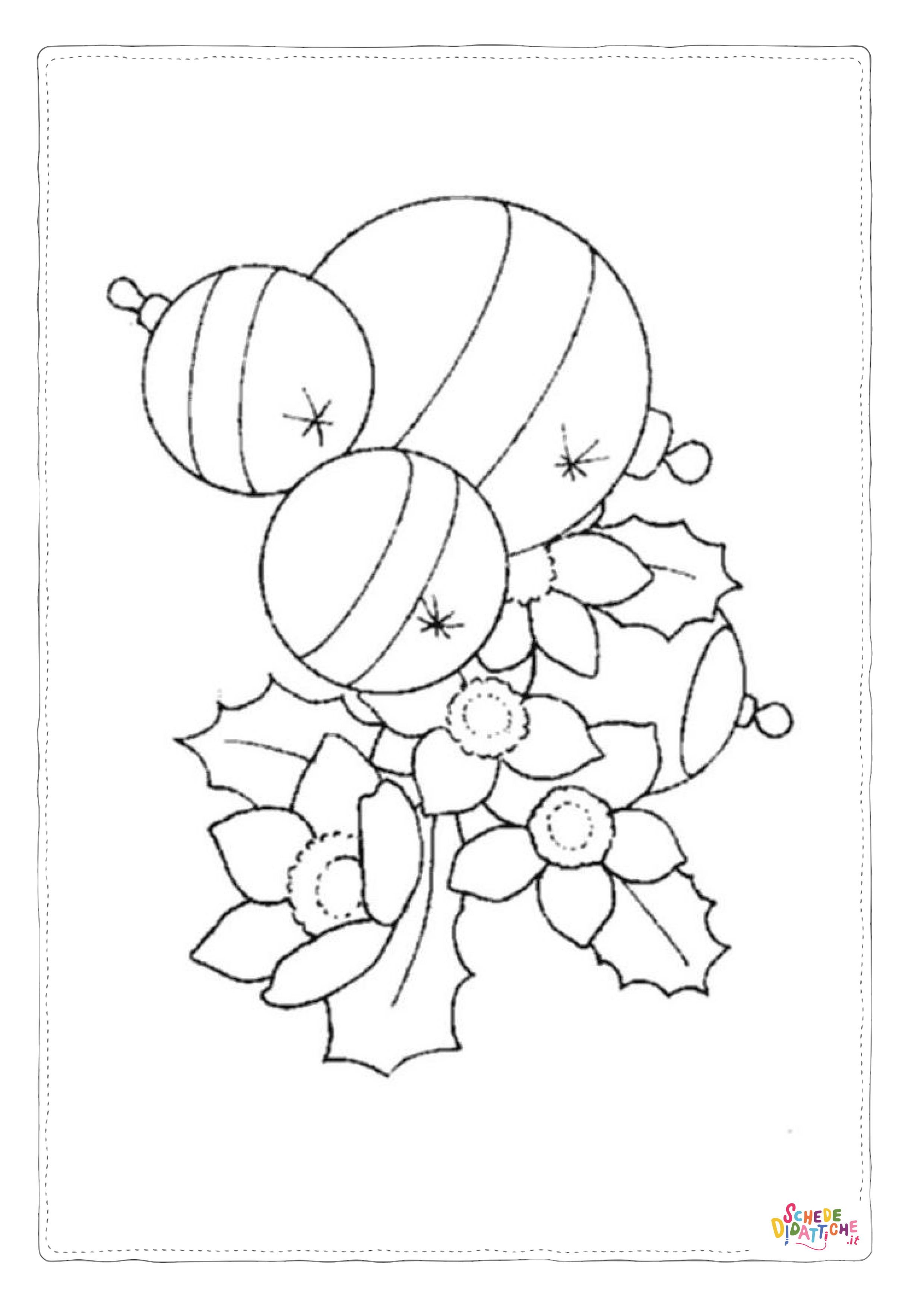 Disegno "Disegno di palla di Natale da stampare e colorare 55" Disegno di palla di Natale da stampare e colorare 55