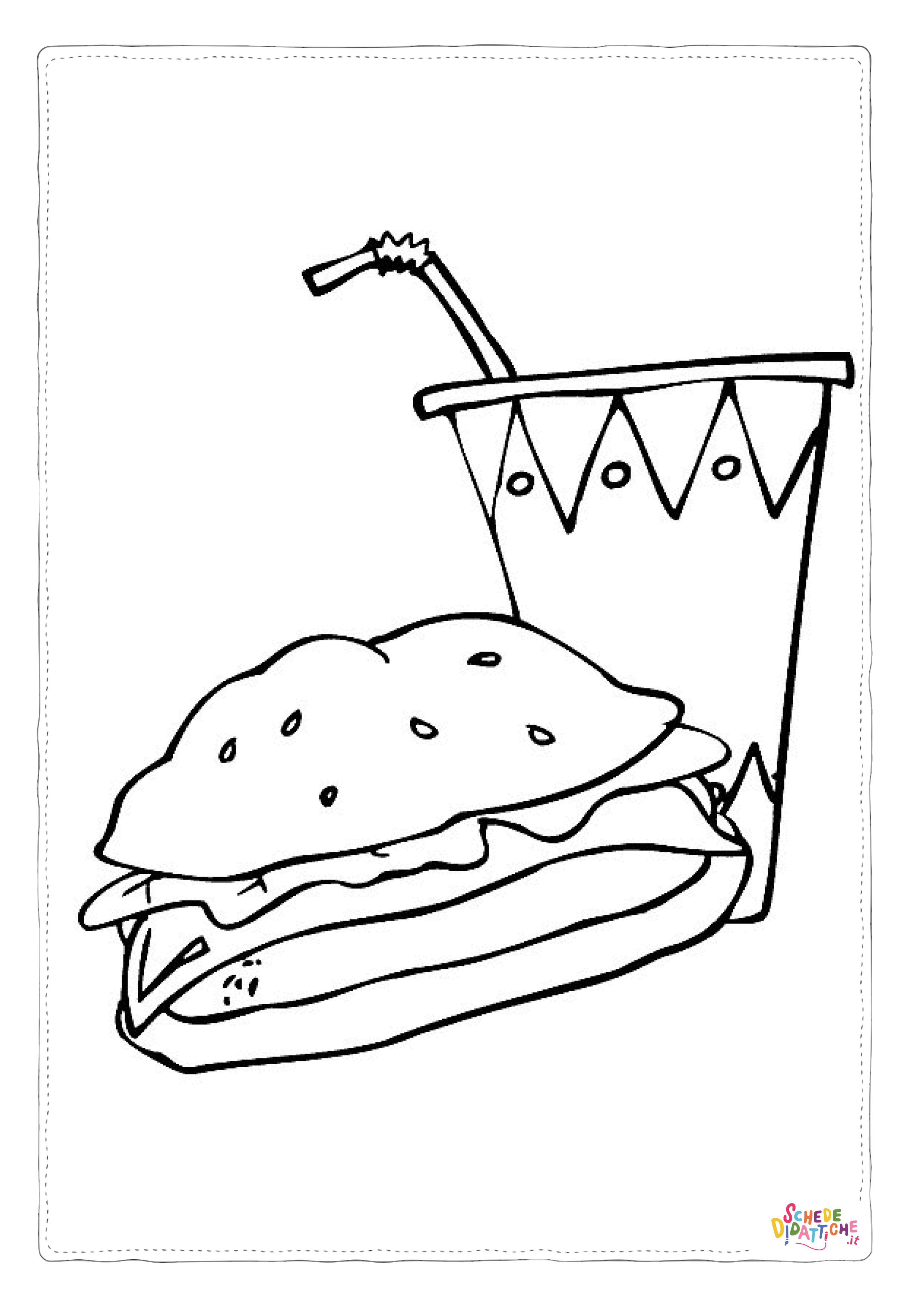 Disegno "Disegno di fast food da stampare e colorare 15" Disegno di fast food da stampare e colorare 15