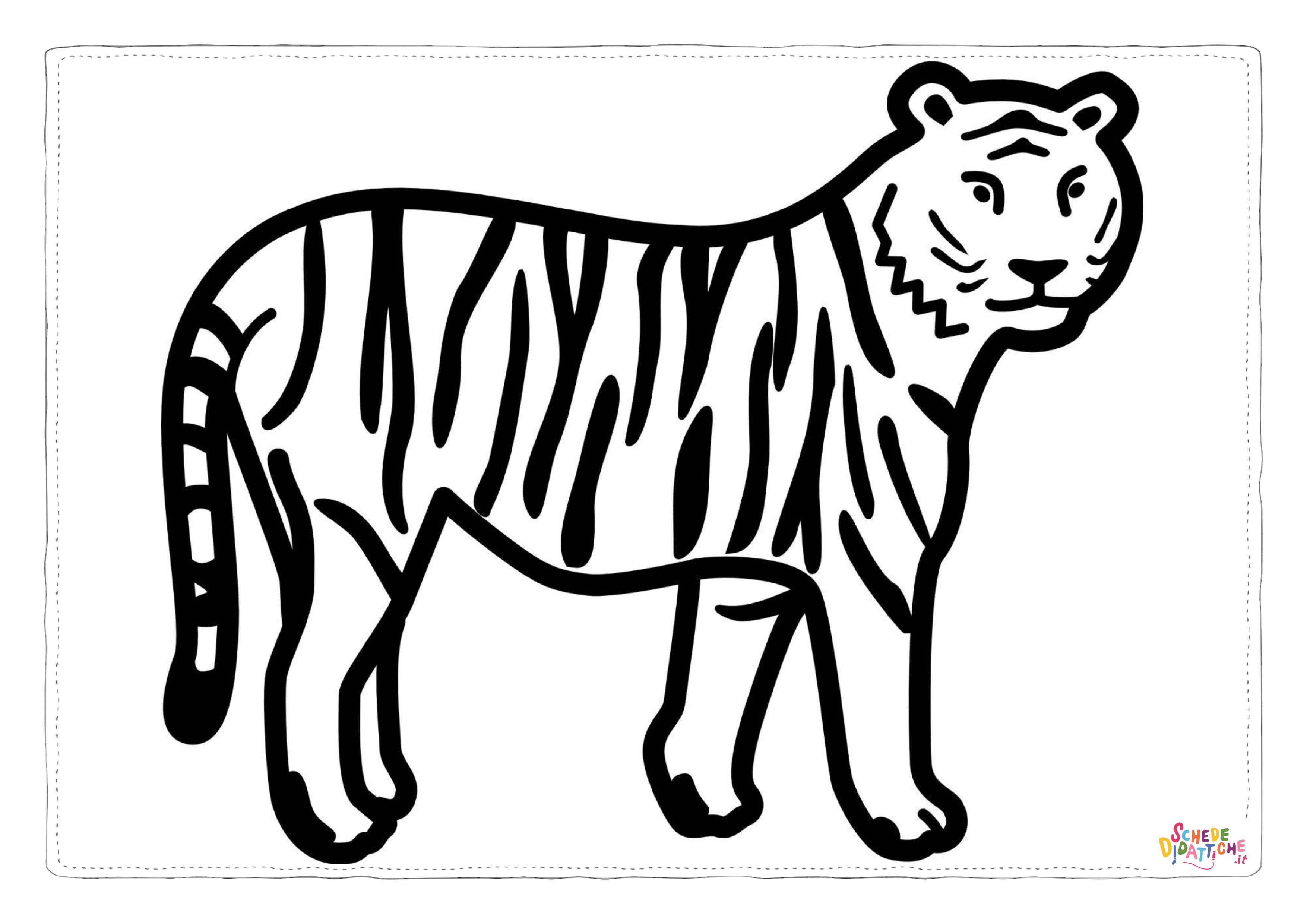 Disegno "Disegno di tigre da stampare e colorare 62" Disegno di tigre da stampare e colorare 62