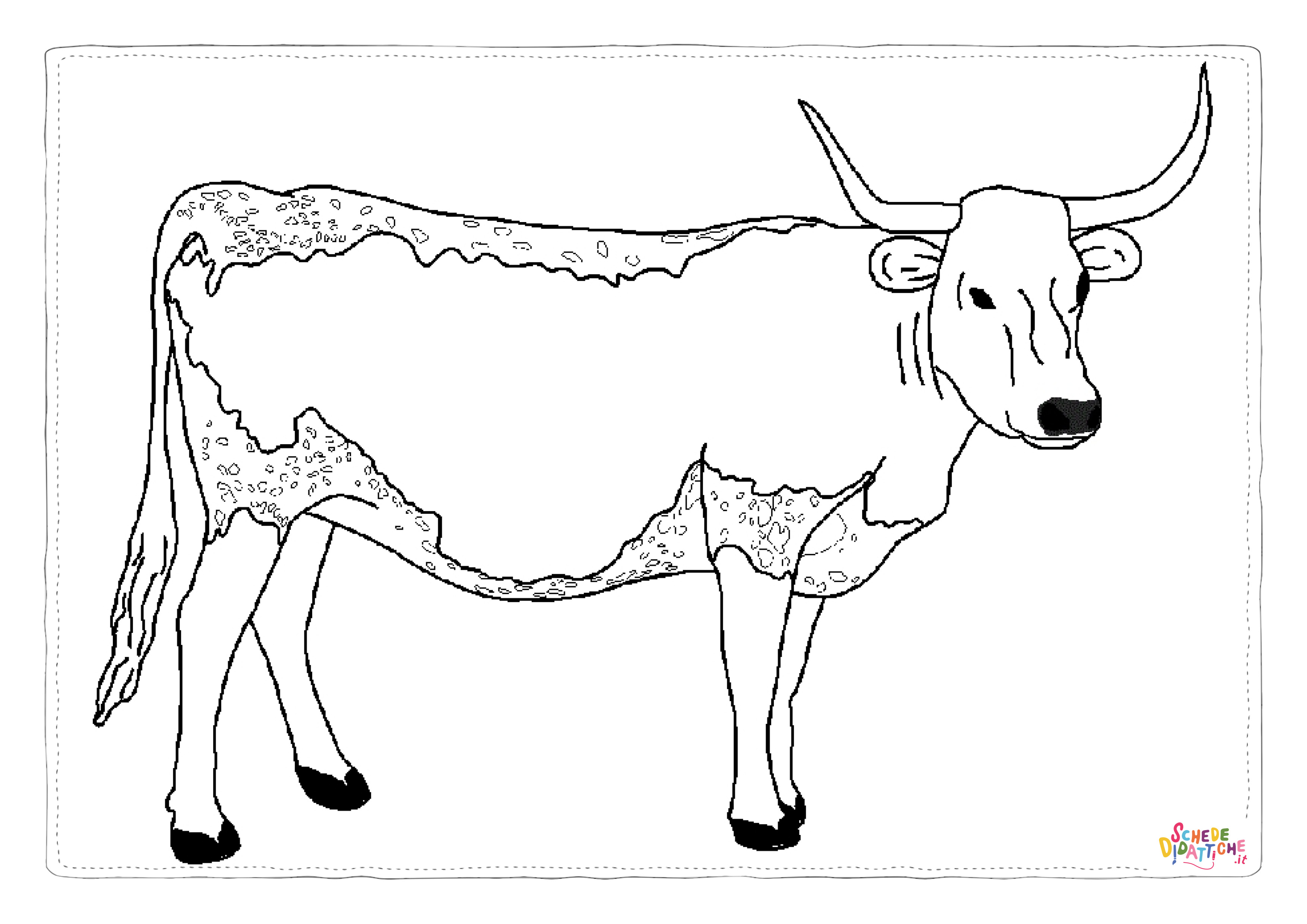 Disegno "Disegno di toro da stampare e colorare 4" Disegno di toro da stampare e colorare 4