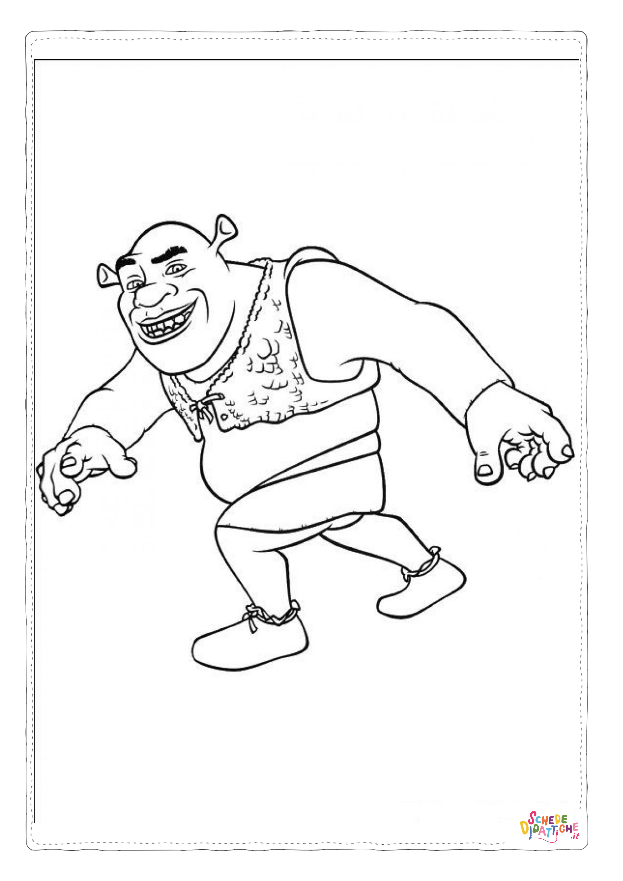Disegno "Disegno di Shrek da stampare e colorare 20" Disegno di Shrek da stampare e colorare 20