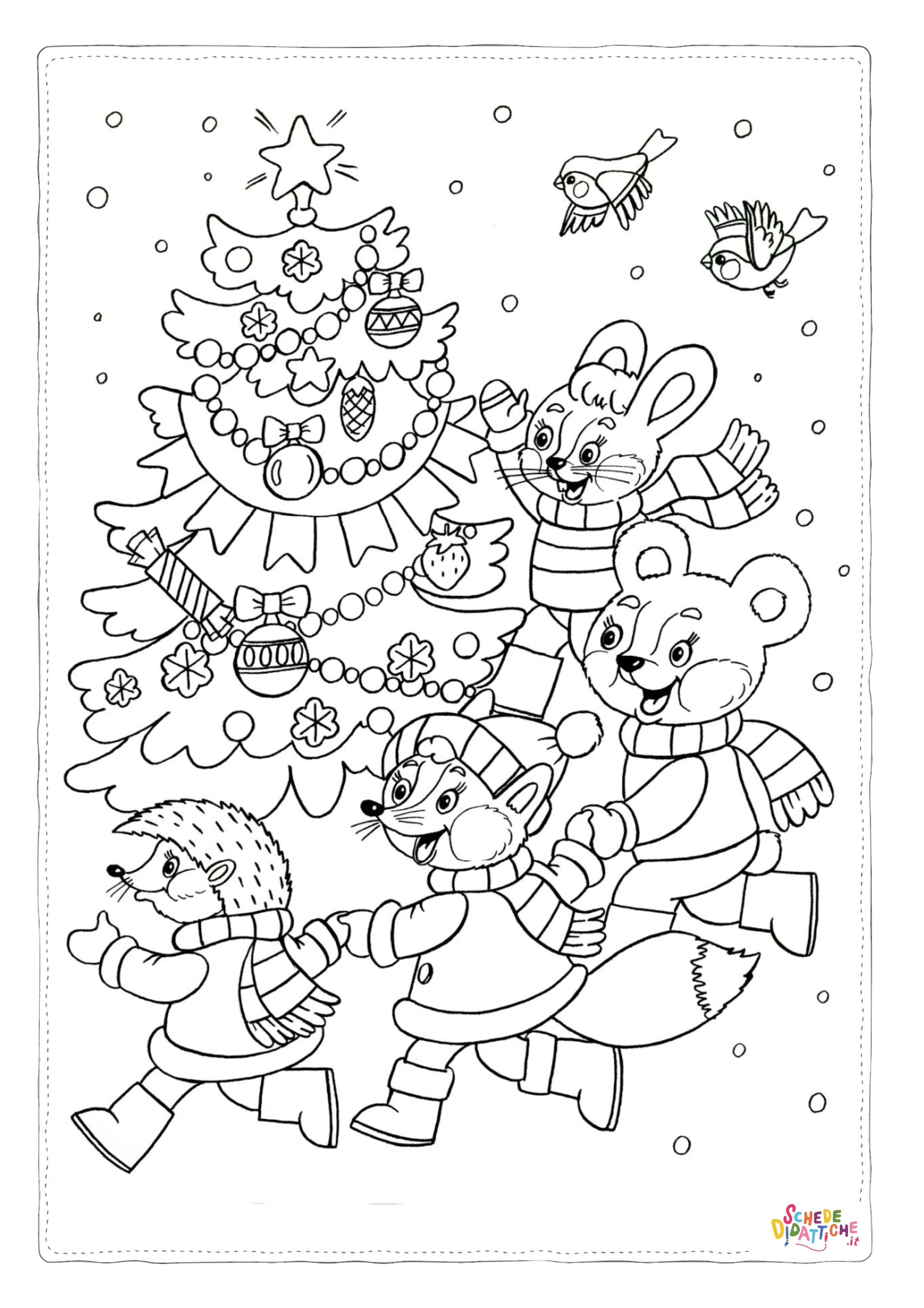 Disegno "Disegno di albero di Natale da stampare e colorare 179" Disegno di albero di Natale da stampare e colorare 179