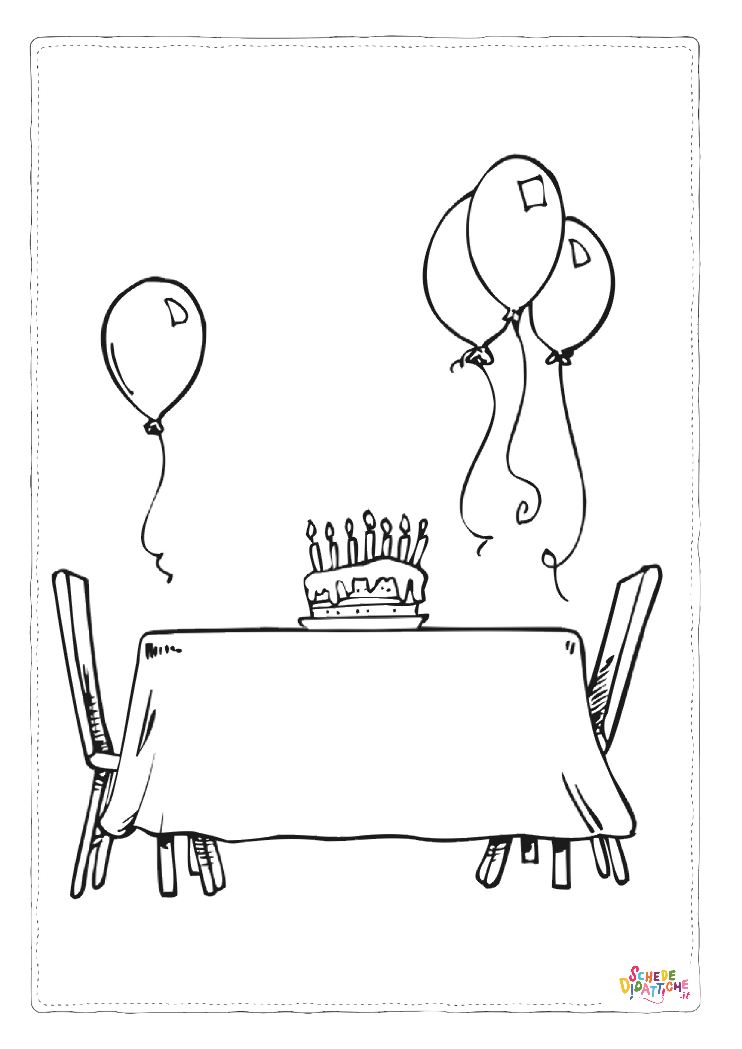 Disegno di compleanno da stampare e colorare 17