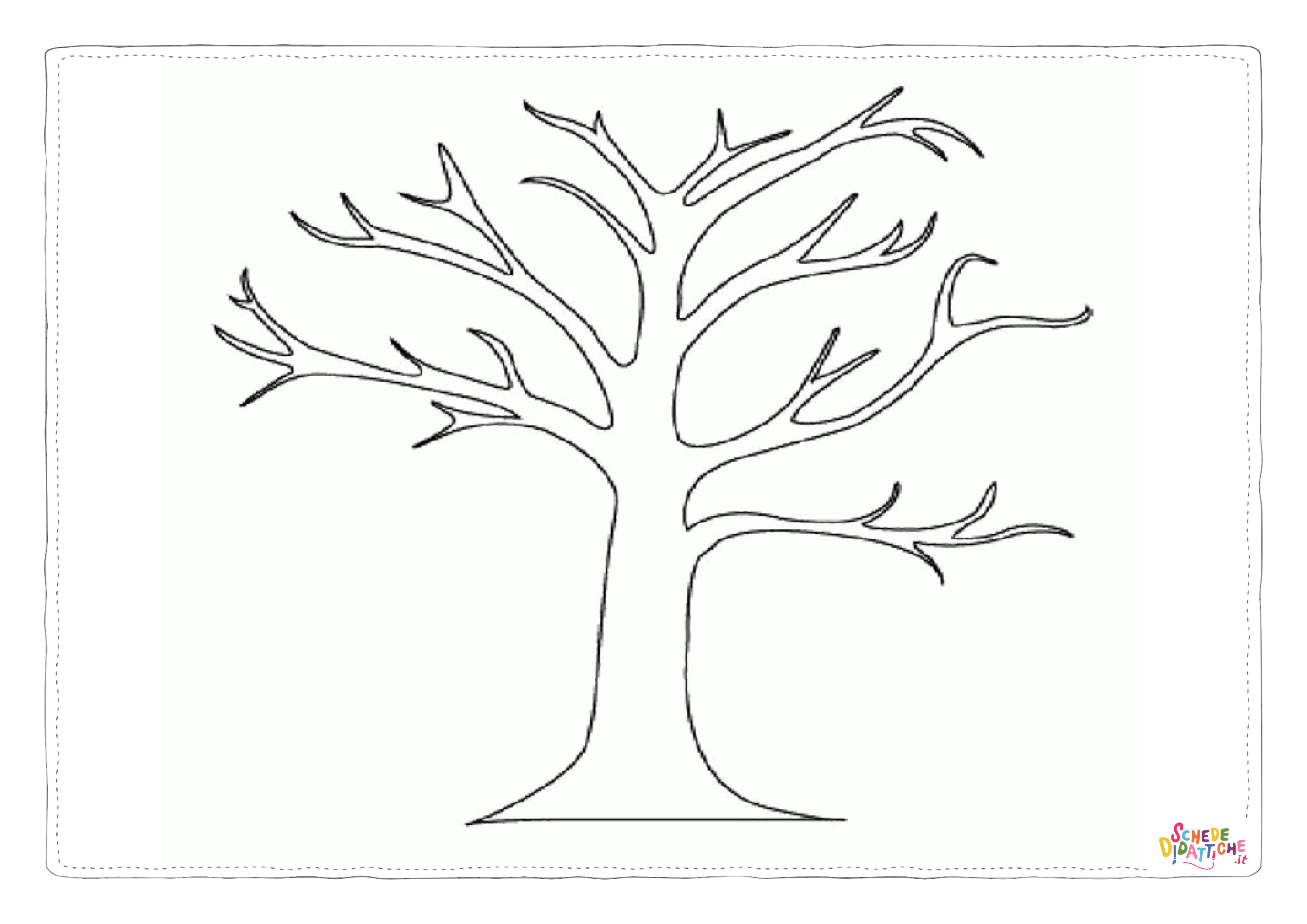 Disegno "Disegno di albero da stampare e colorare 63" Disegno di albero da stampare e colorare 63