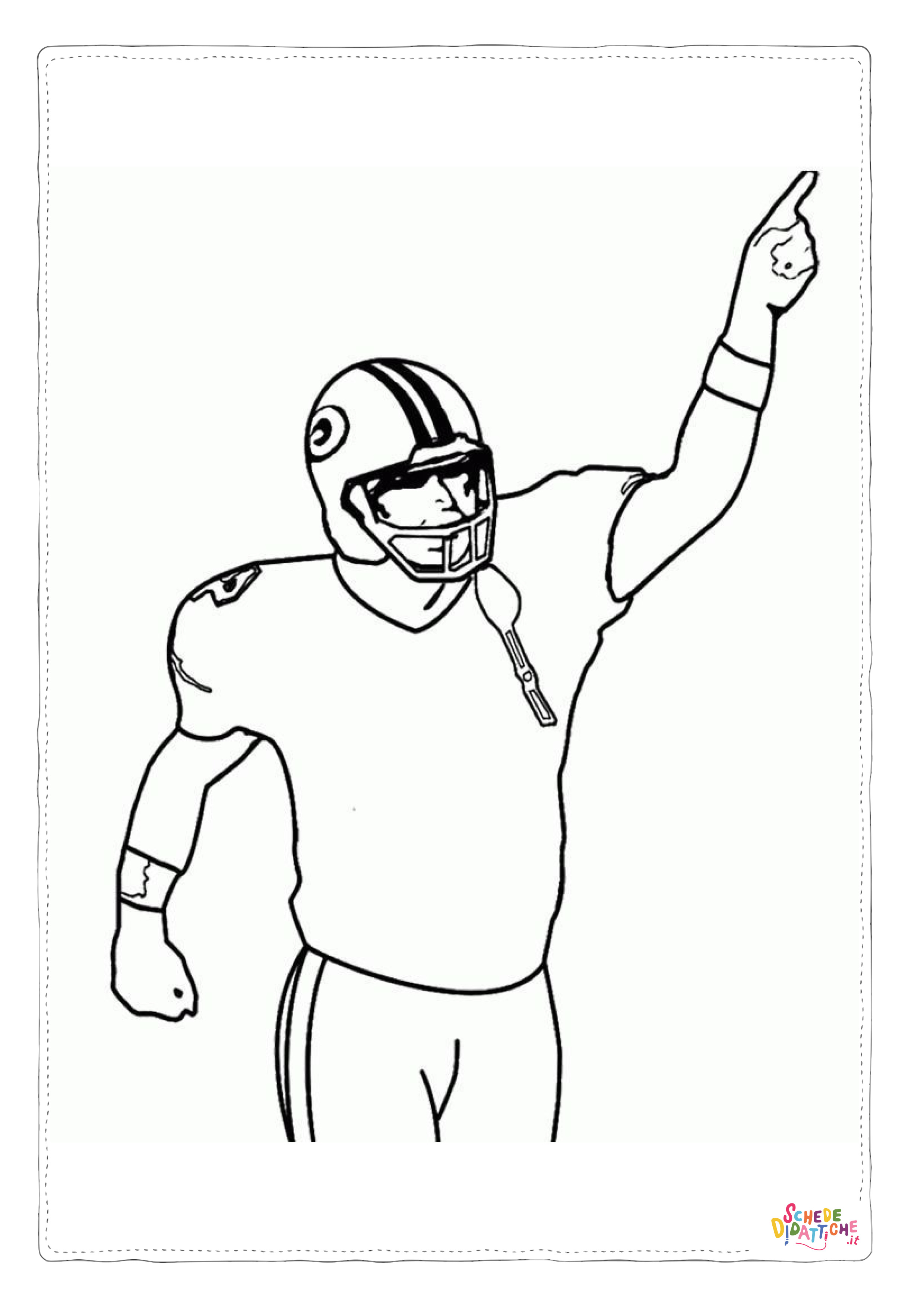 Disegno "Disegno di football americano da stampare e colorare 65" Disegno di football americano da stampare e colorare 65