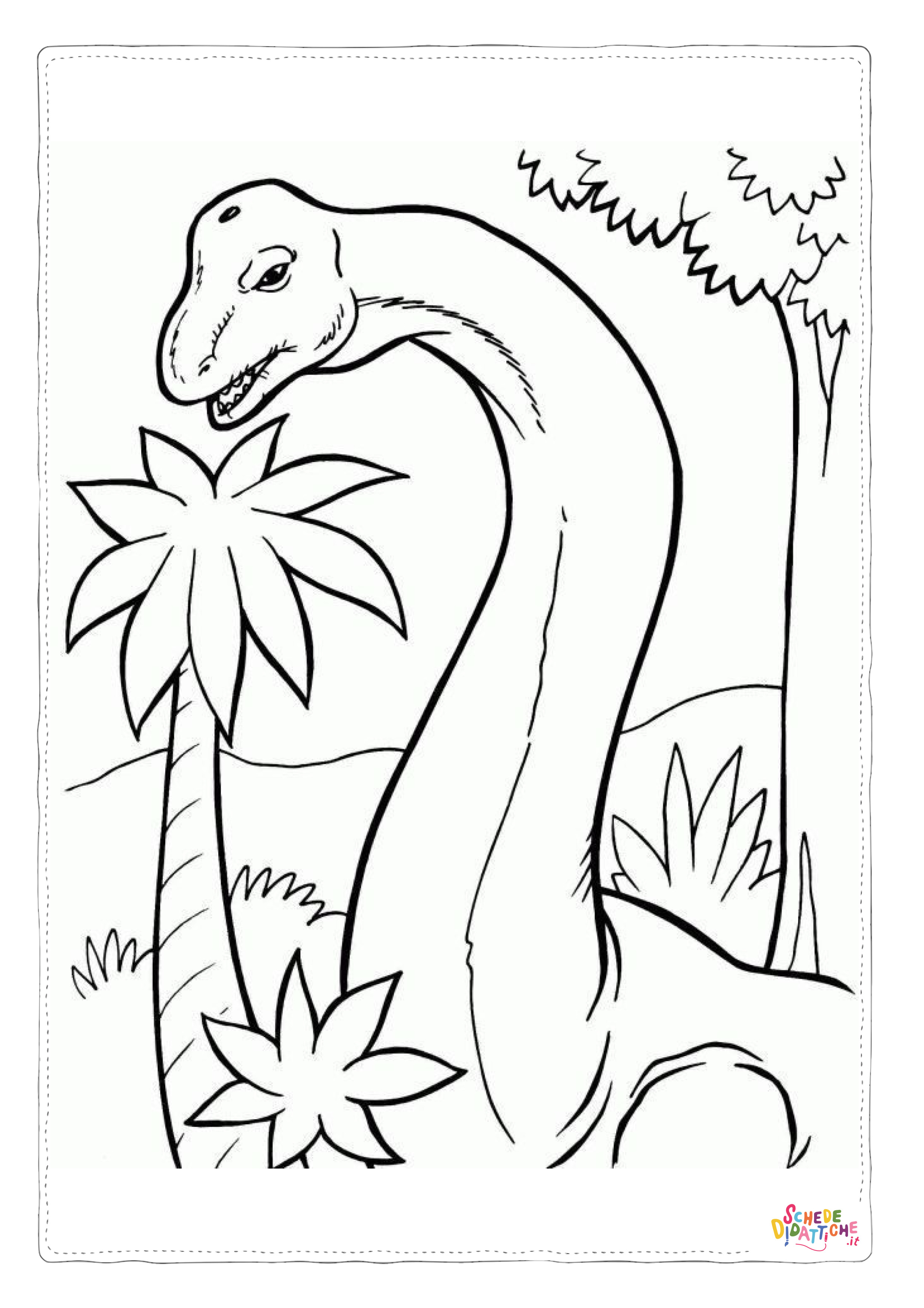 Disegno "Disegno di Brontosauro da stampare e colorare 31" Disegno di Brontosauro da stampare e colorare 31