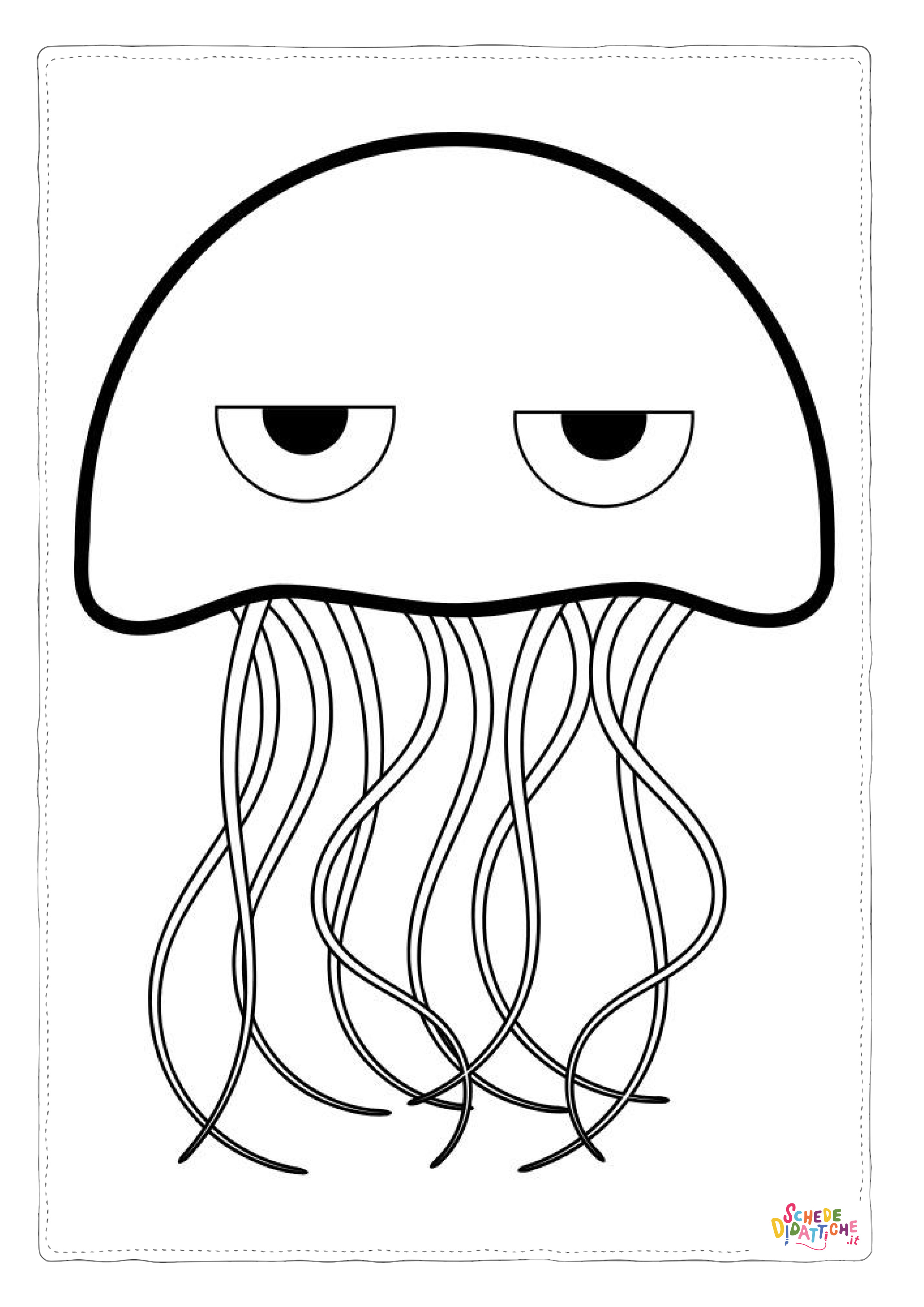 Disegno "Disegno di medusa da stampare e colorare" Disegno di medusa da stampare e colorare