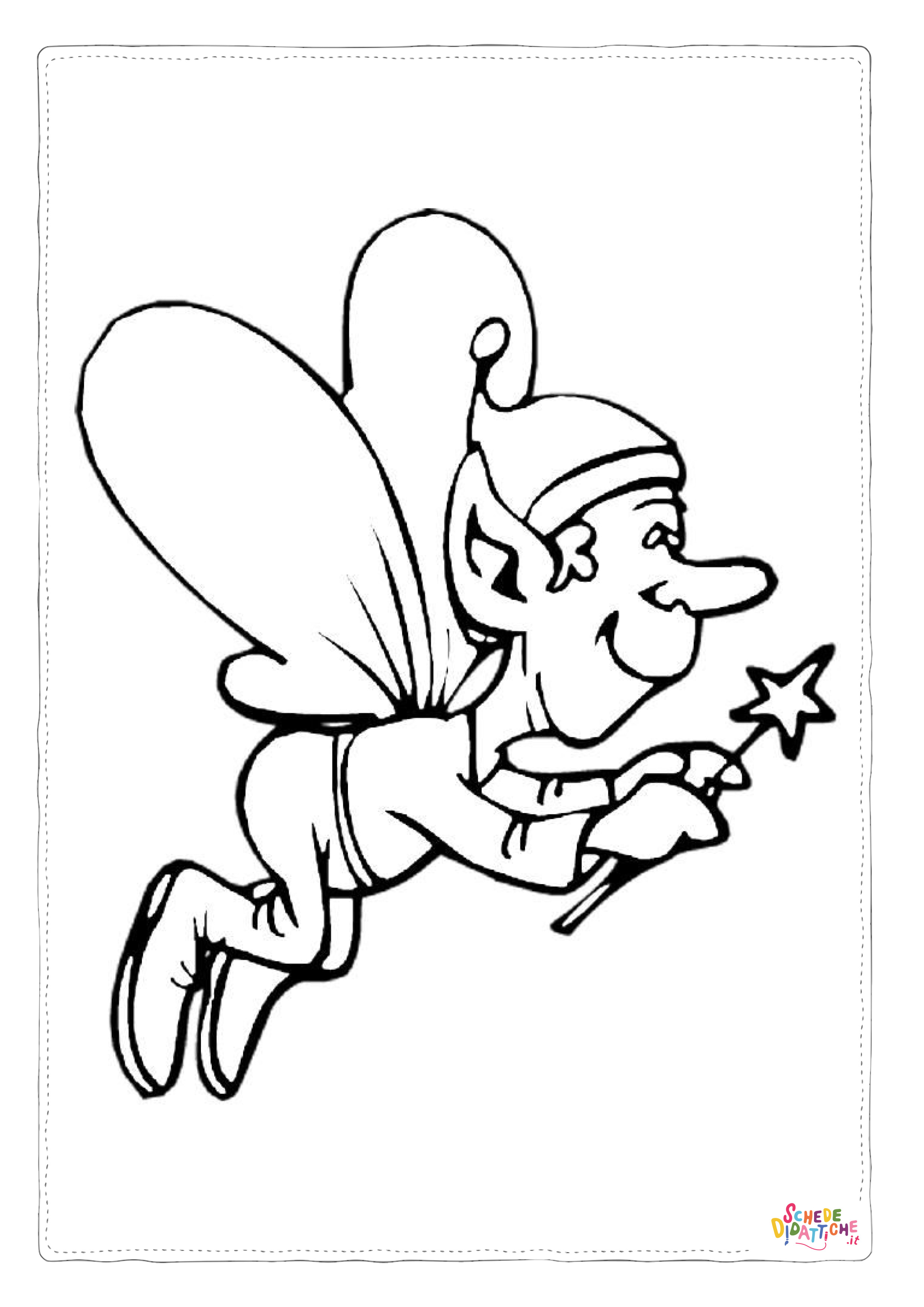 Disegno "Disegno di gnomo e folletto da stampare e colorare 8" Disegno di gnomo e folletto da stampare e colorare 8