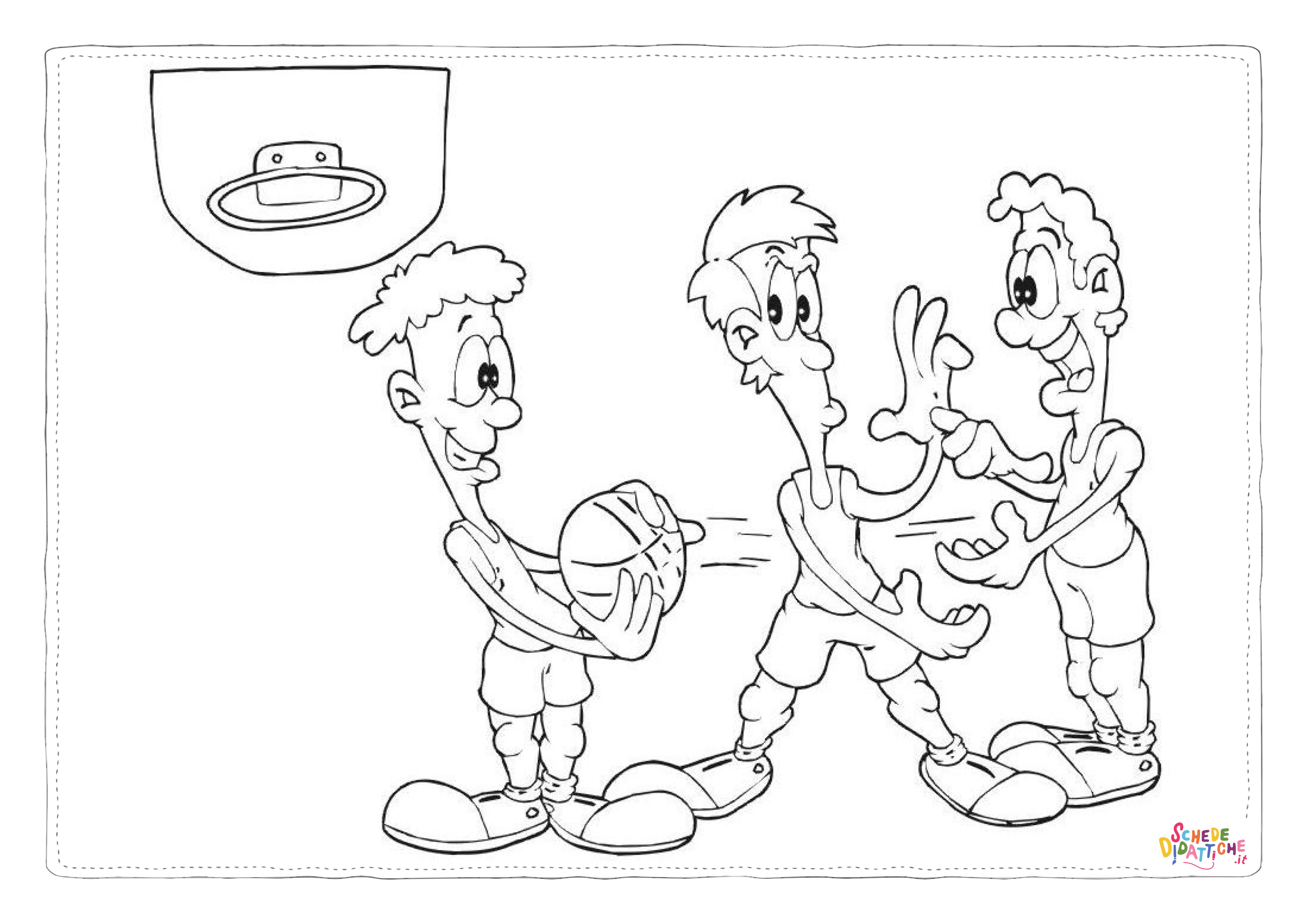 Disegno di basket da stampare e colorare 12