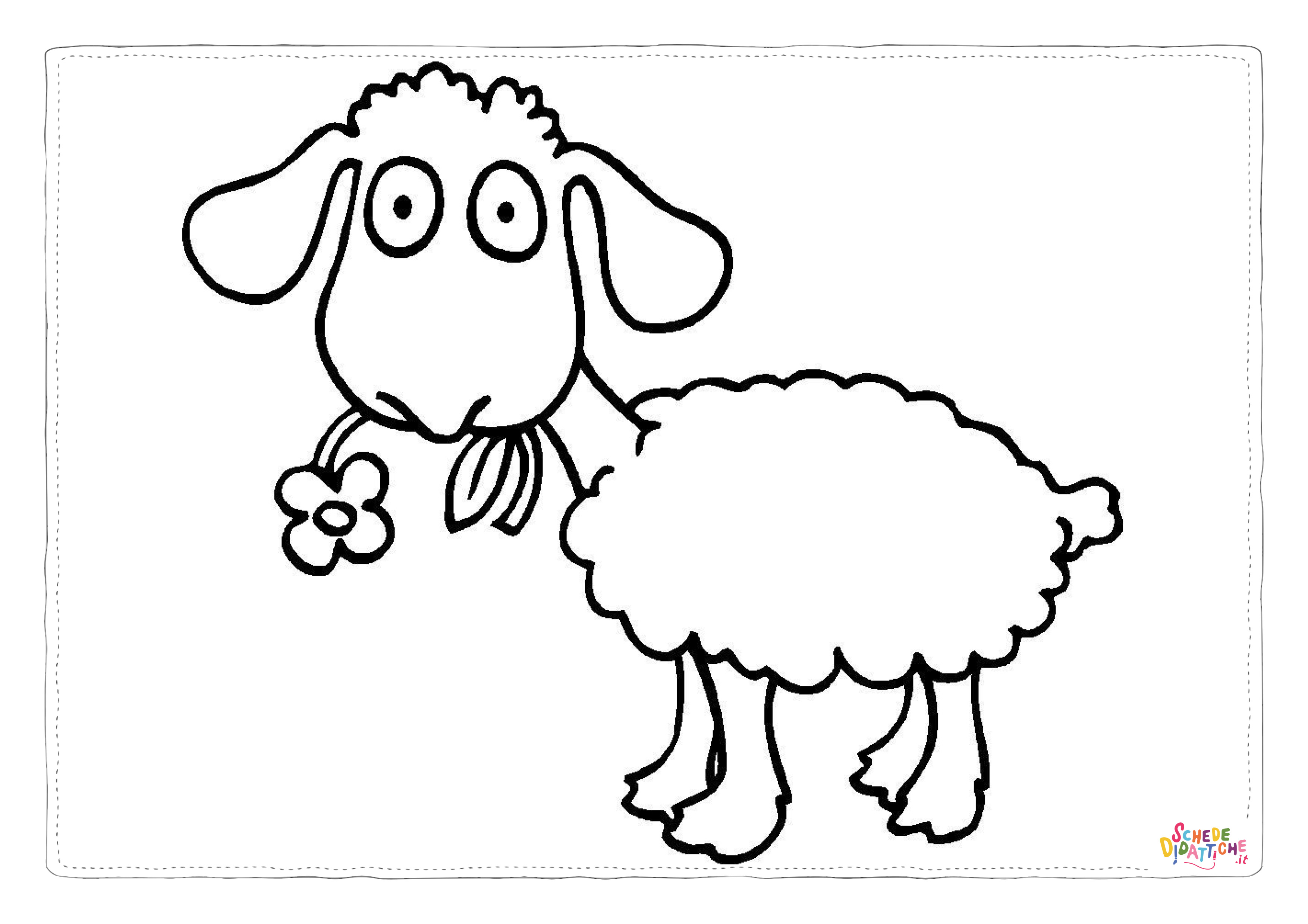 Disegno "Disegno di pecora da stampare e colorare 80" Disegno di pecora da stampare e colorare 80
