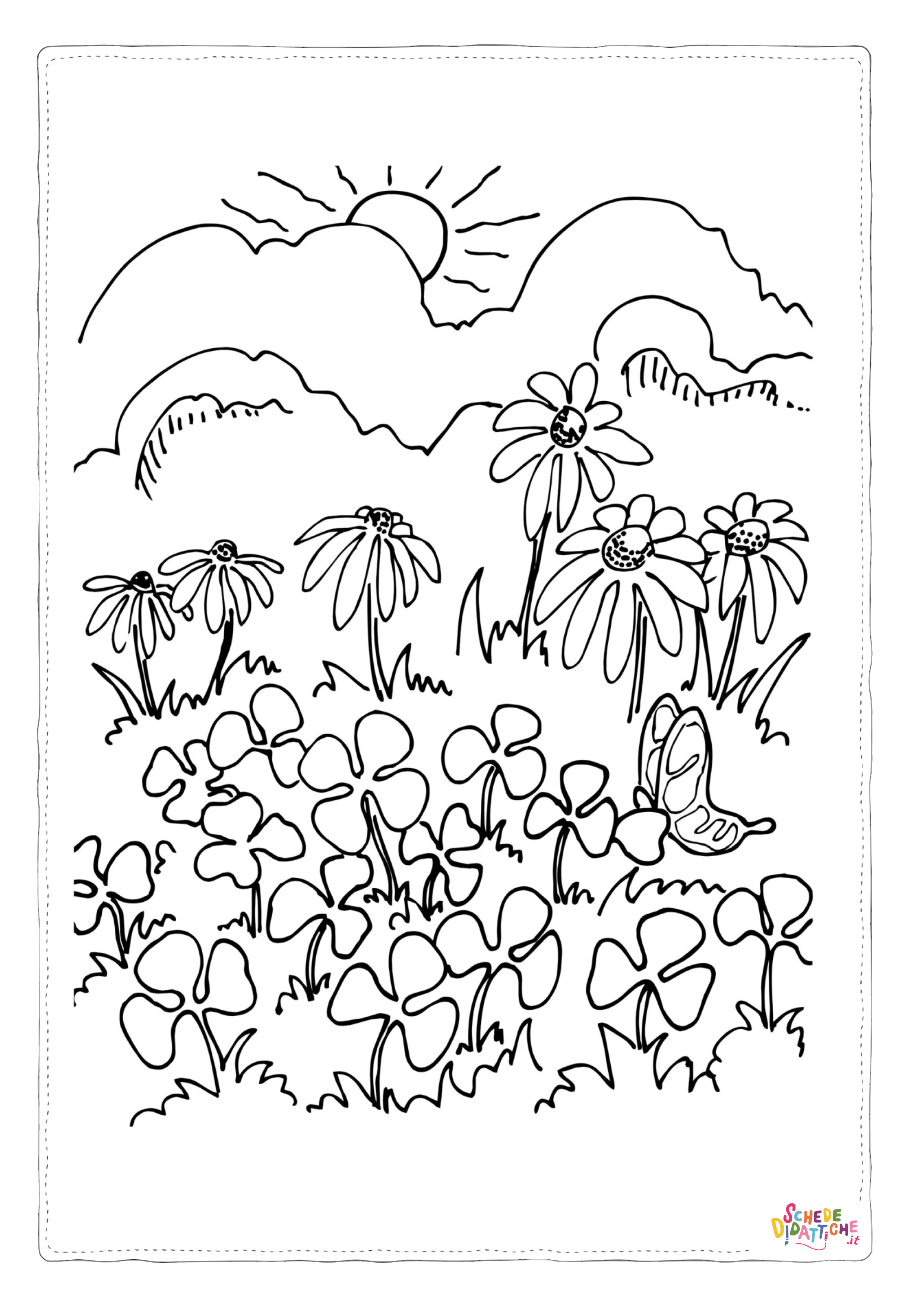 Disegno "Disegno di paesaggio da stampare e colorare 54" Disegno di paesaggio da stampare e colorare 54