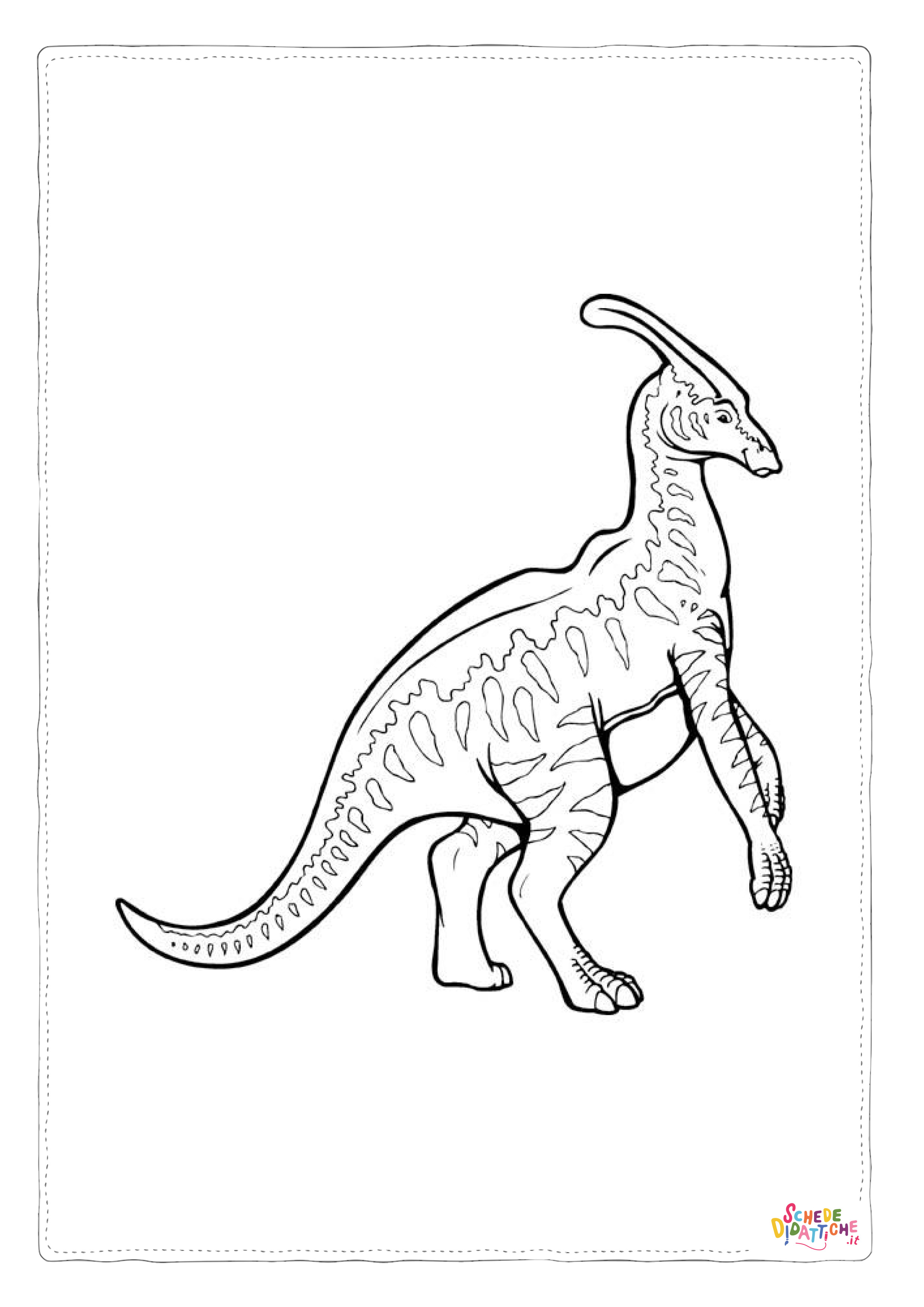 Disegno "Disegno di Parasaurolofo da stampare e colorare" Disegno di Parasaurolofo da stampare e colorare