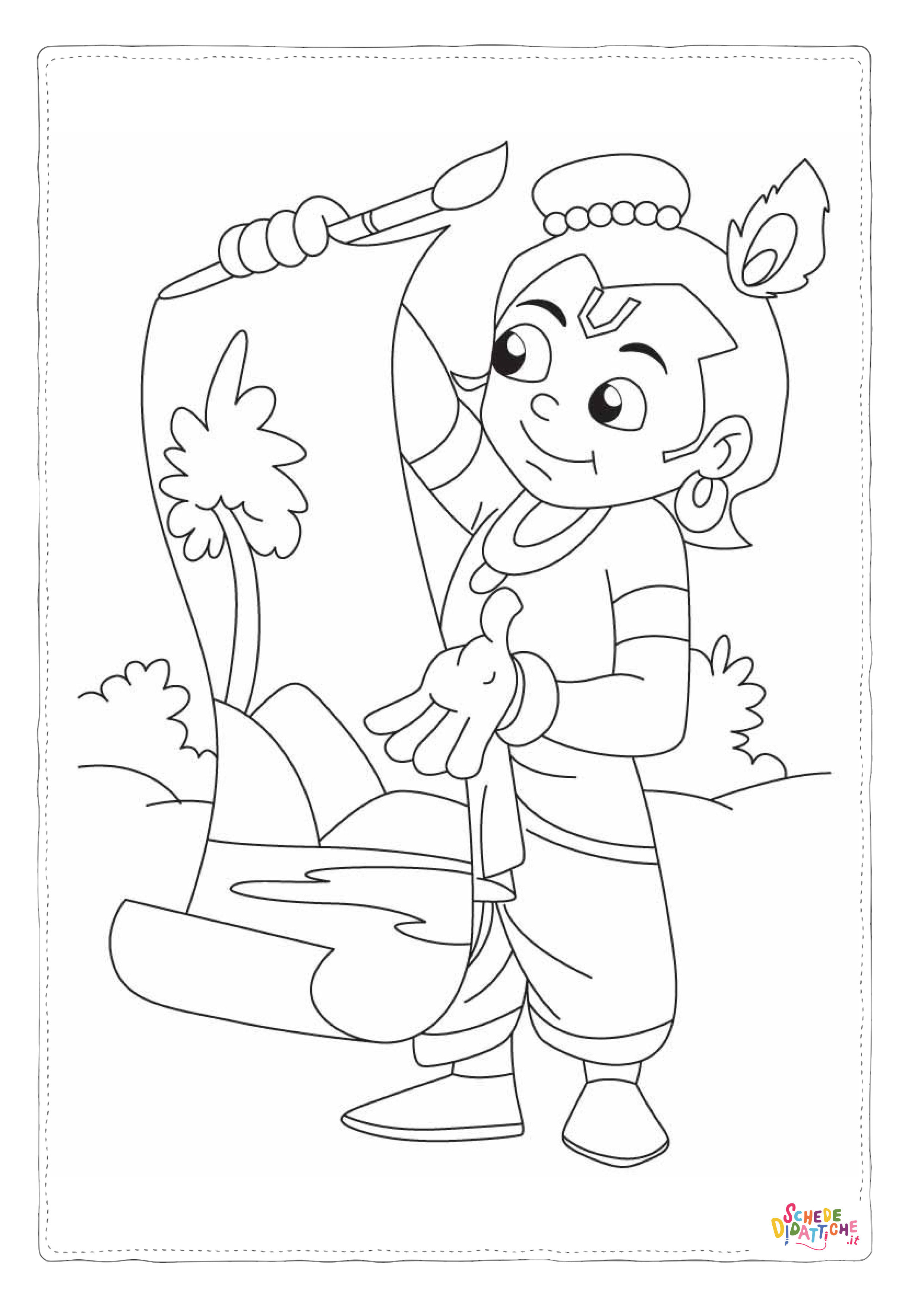 Disegno "Disegno di bambino da stampare e colorare 63" Disegno di bambino da stampare e colorare 63