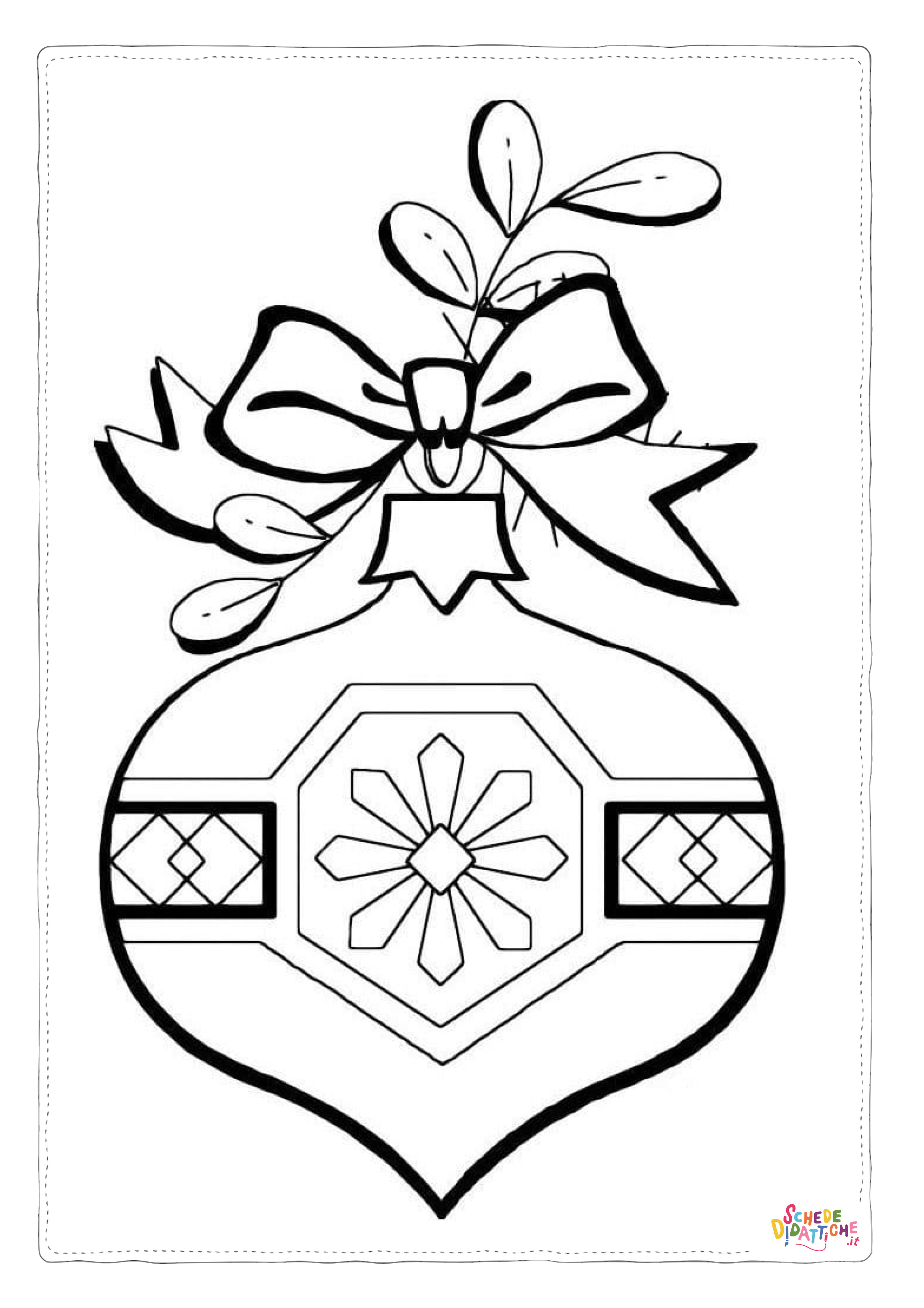 Disegno "Disegno di palla di Natale da stampare e colorare 42" Disegno di palla di Natale da stampare e colorare 42