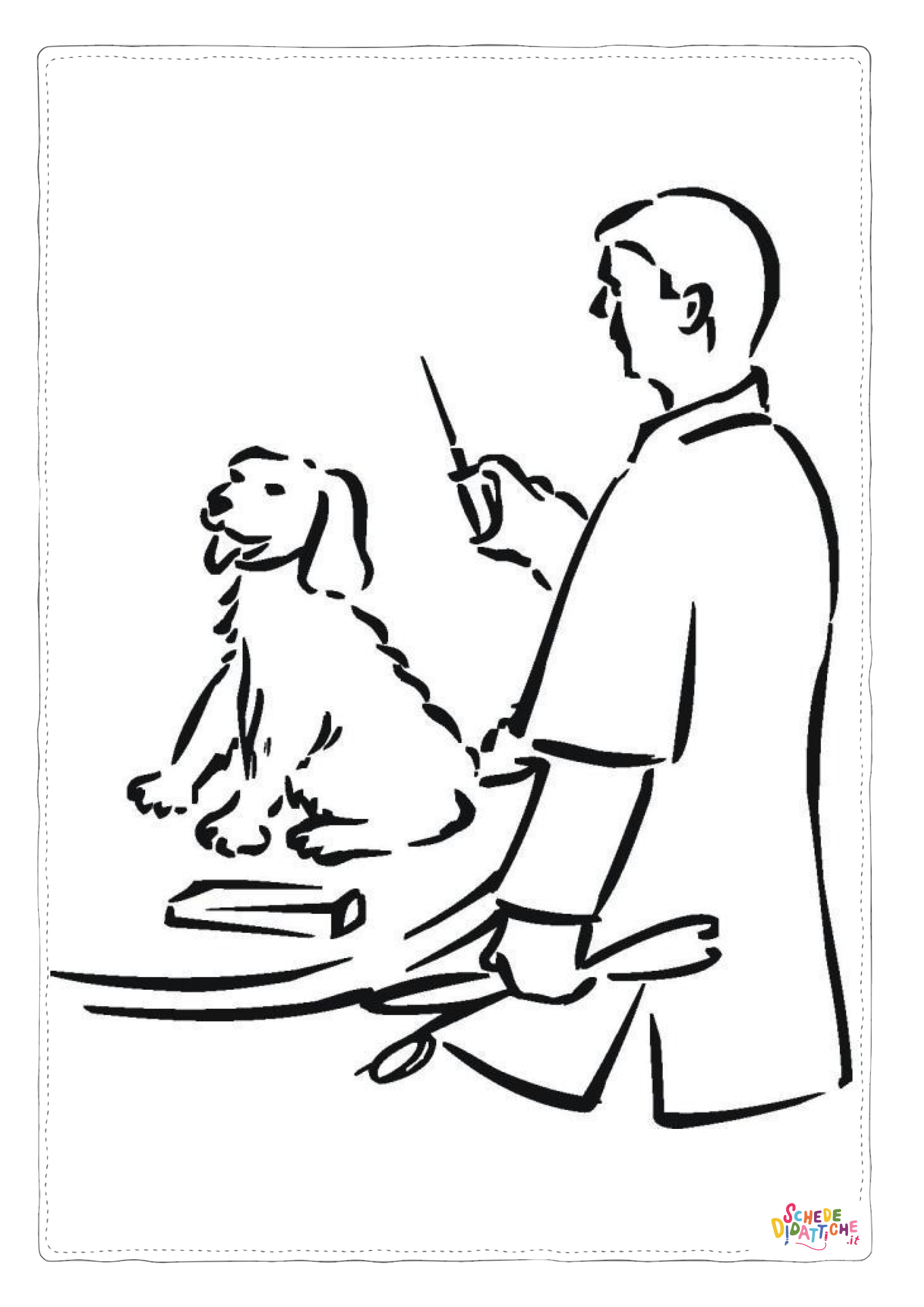 Disegno di veterinario da stampare e colorare 4