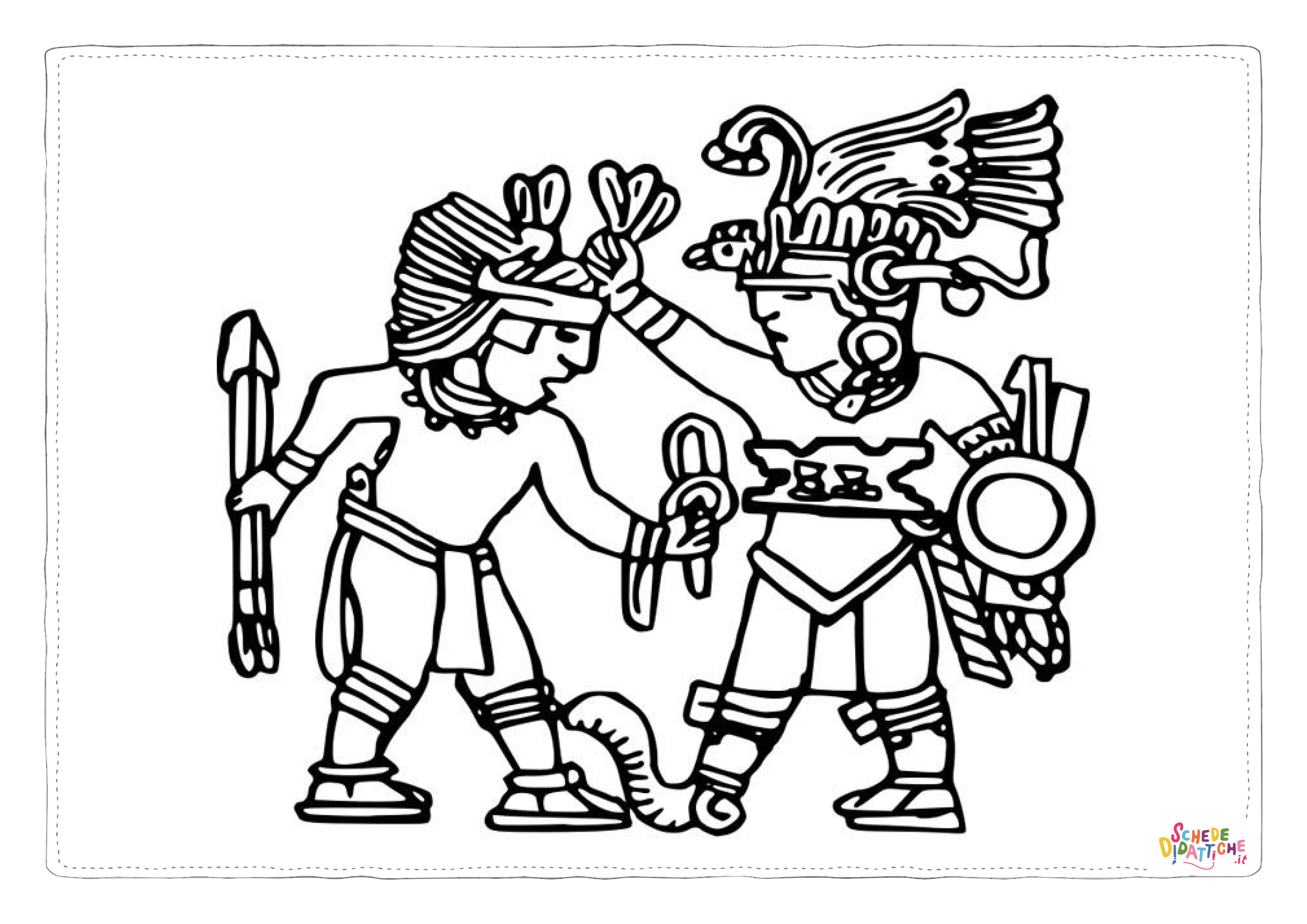 Disegno "Disegno di Impero Maya da stampare e colorare" Disegno di Impero Maya da stampare e colorare