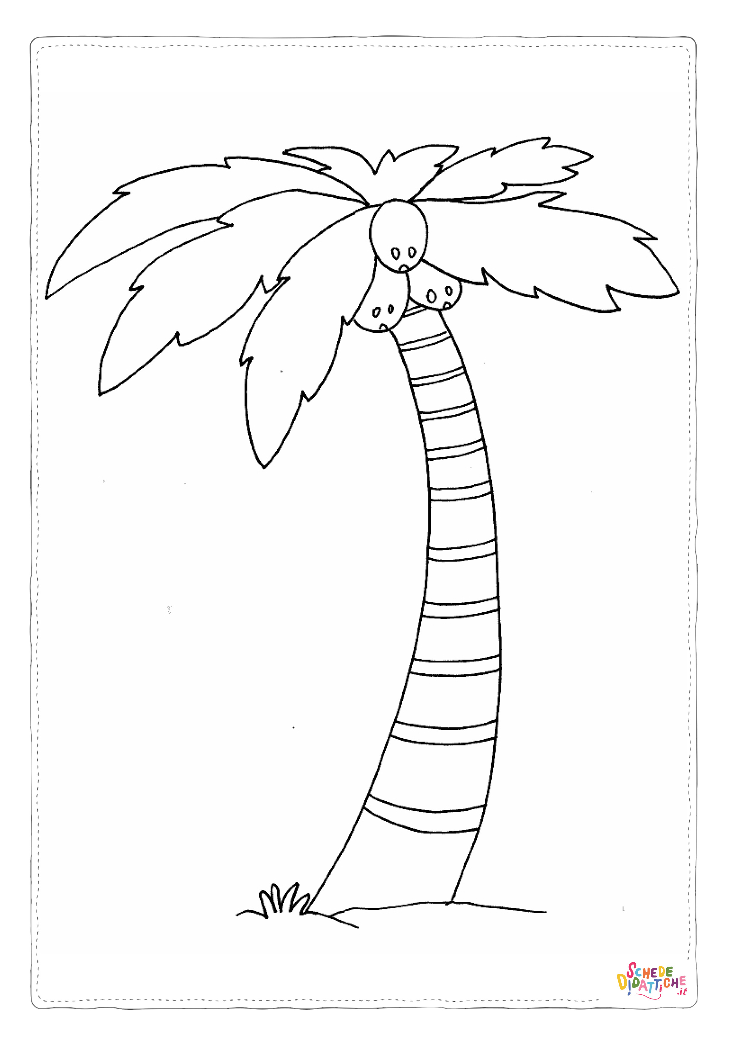 Disegno di albero da frutta da stampare e colorare 2