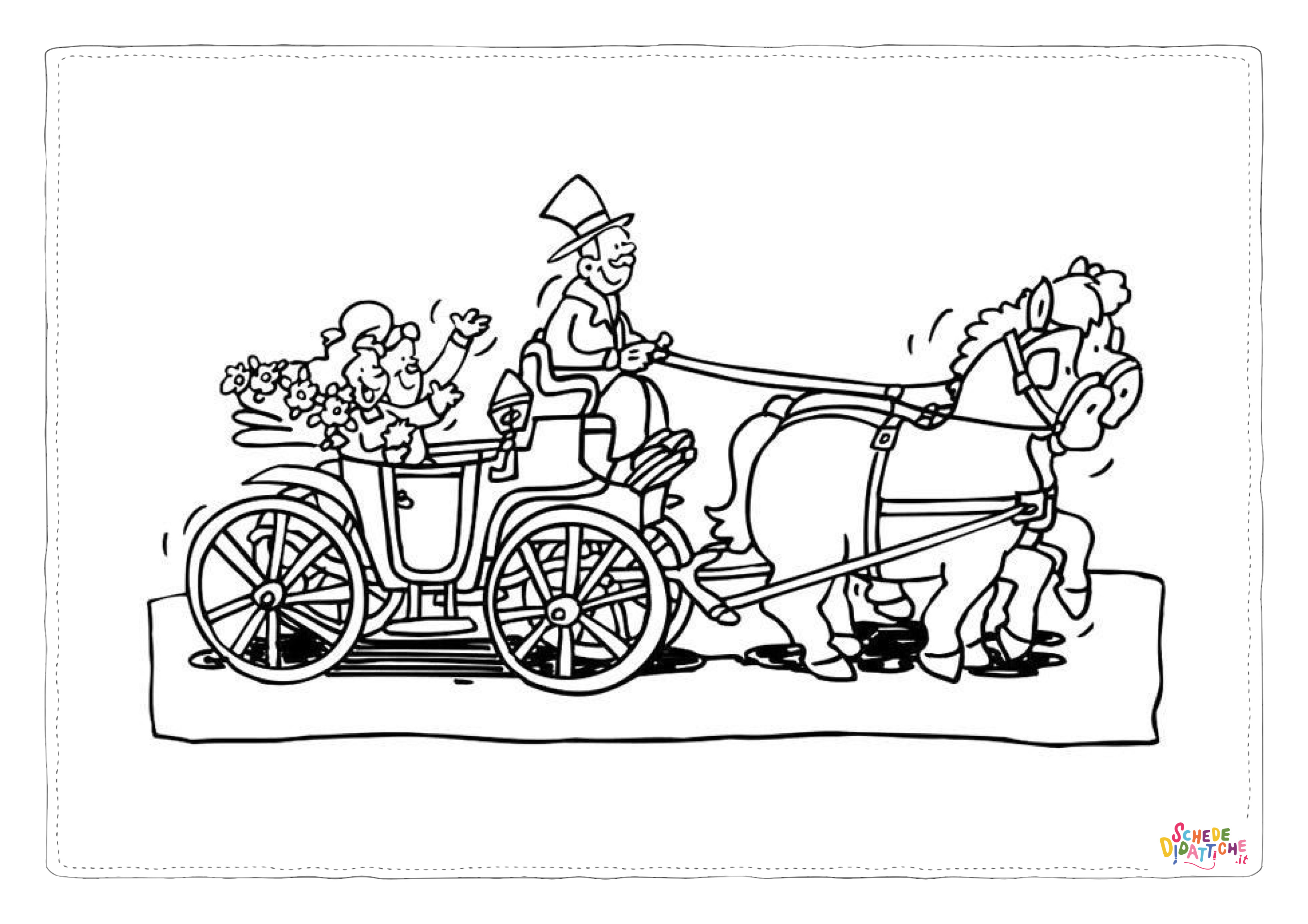 Disegno "Disegno di carrozza da stampare e colorare 8" Disegno di carrozza da stampare e colorare 8