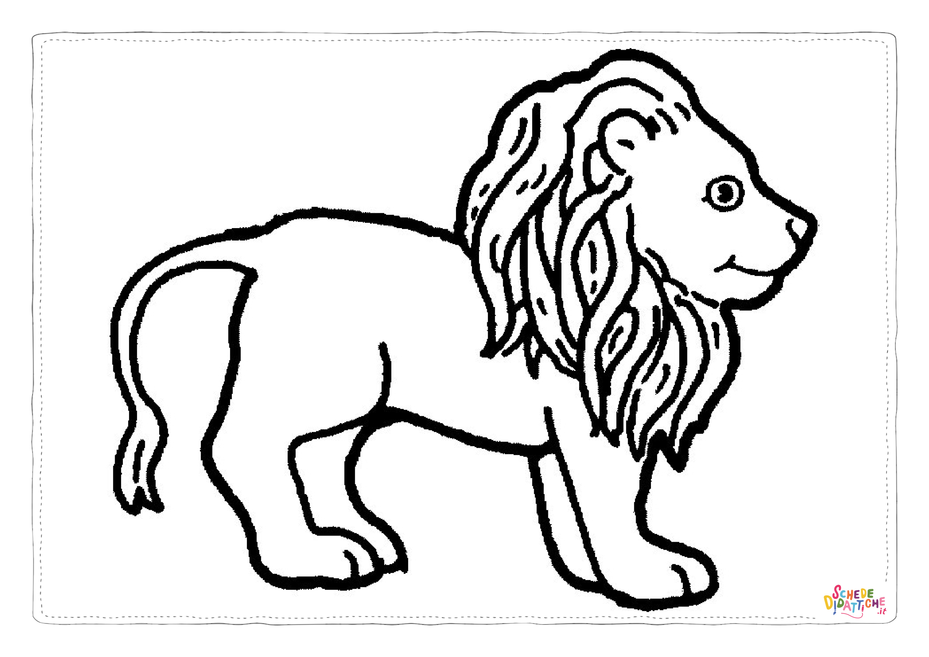 Disegno "Disegno di leone da stampare e colorare 61" Disegno di leone da stampare e colorare 61