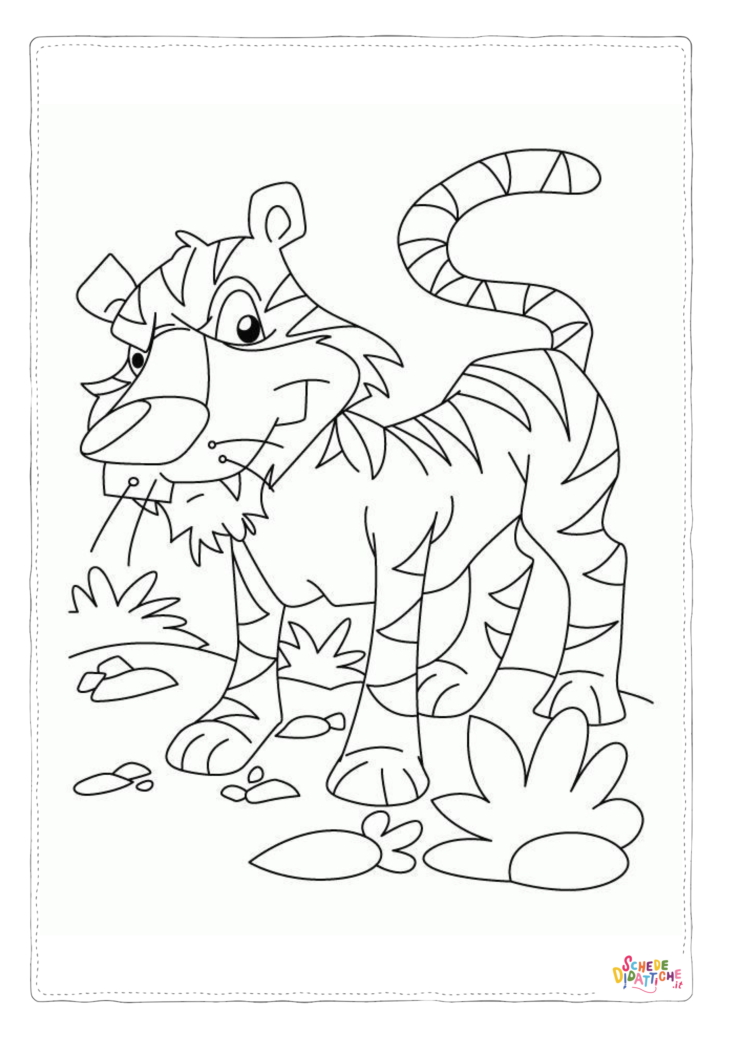 Disegno di tigre da stampare e colorare 49