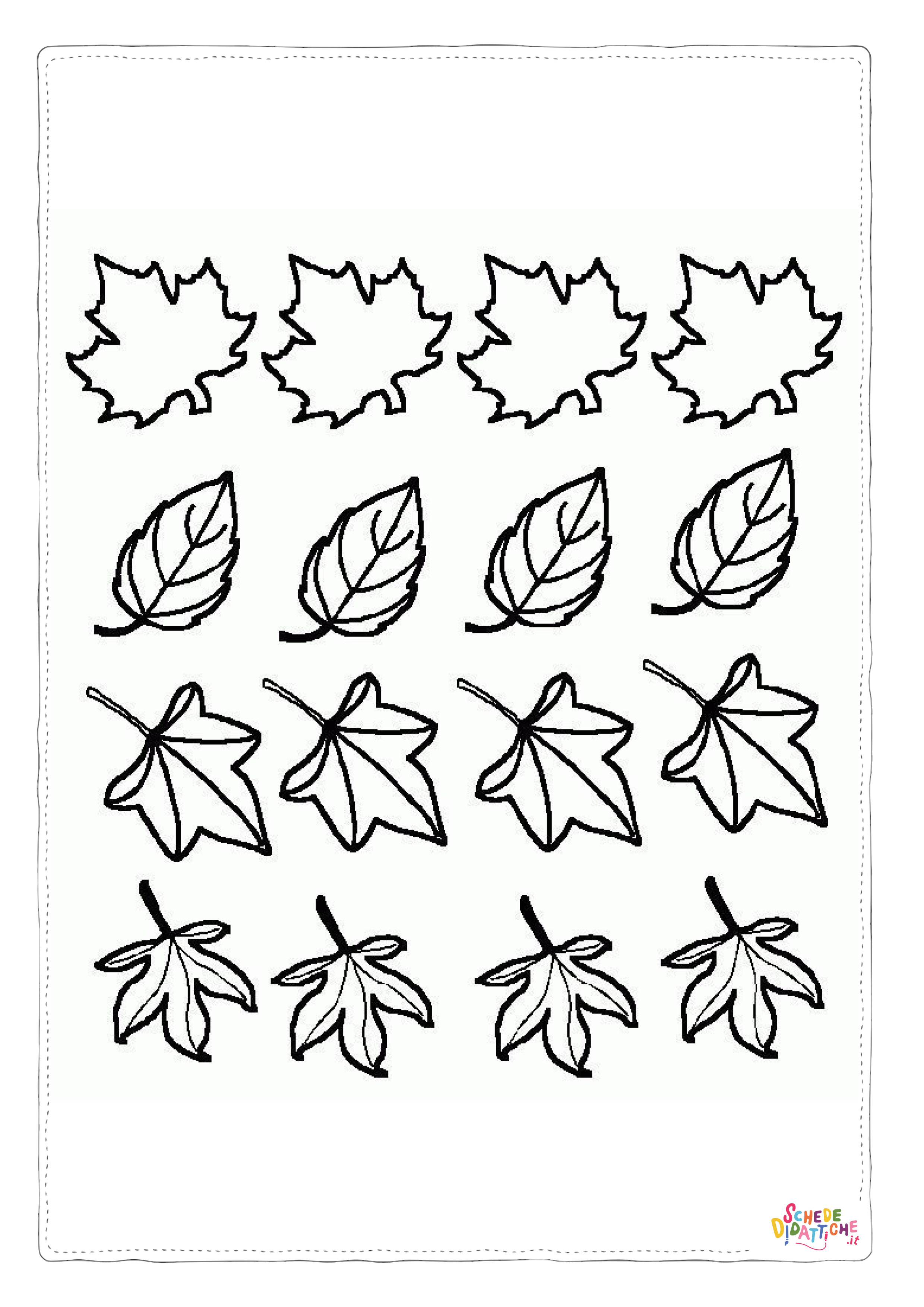 Disegno "Disegno di foglia da stampare e colorare 35" Disegno di foglia da stampare e colorare 35