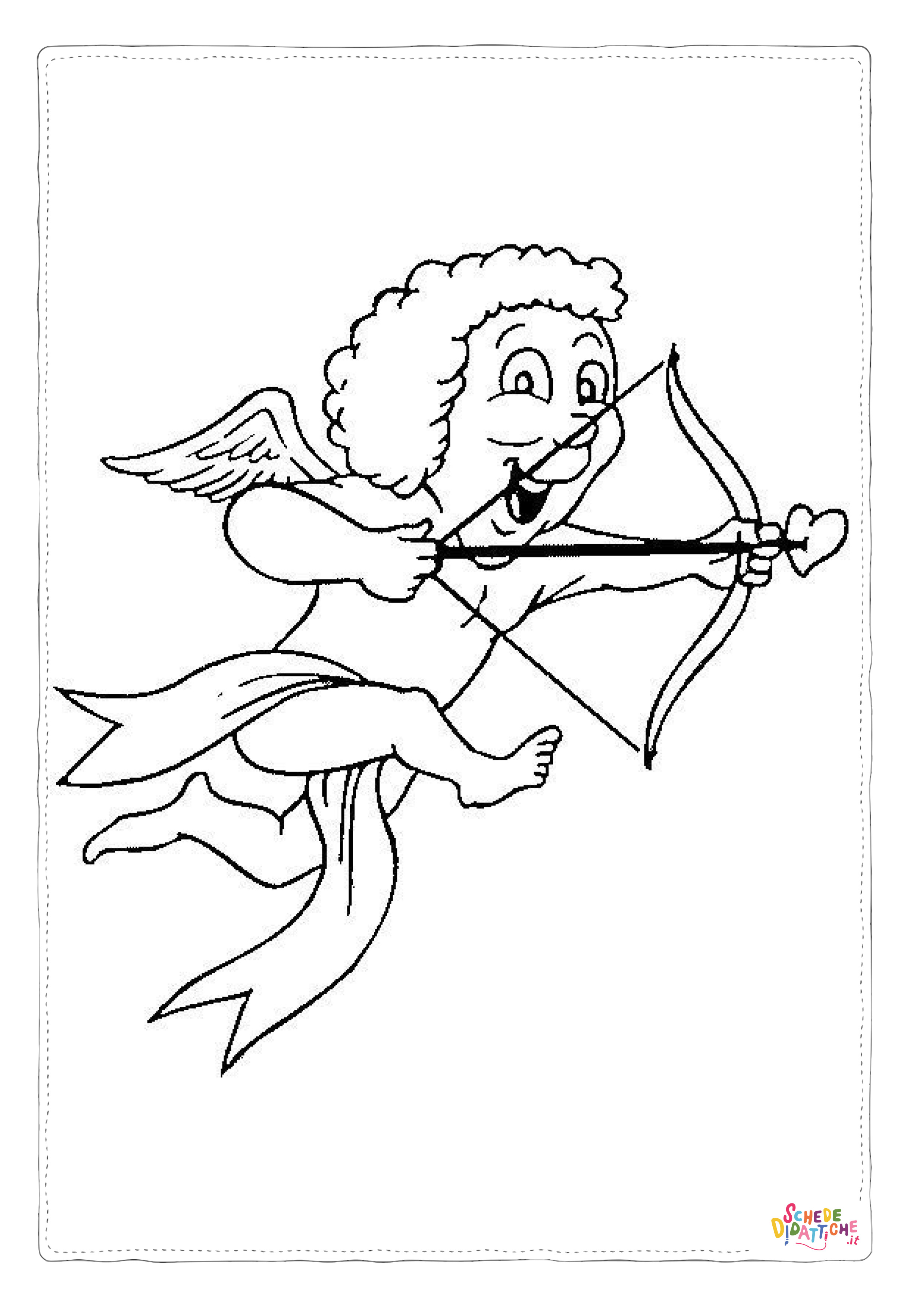 Disegno "Disegno di Cupido da stampare e colorare 23" Disegno di Cupido da stampare e colorare 23