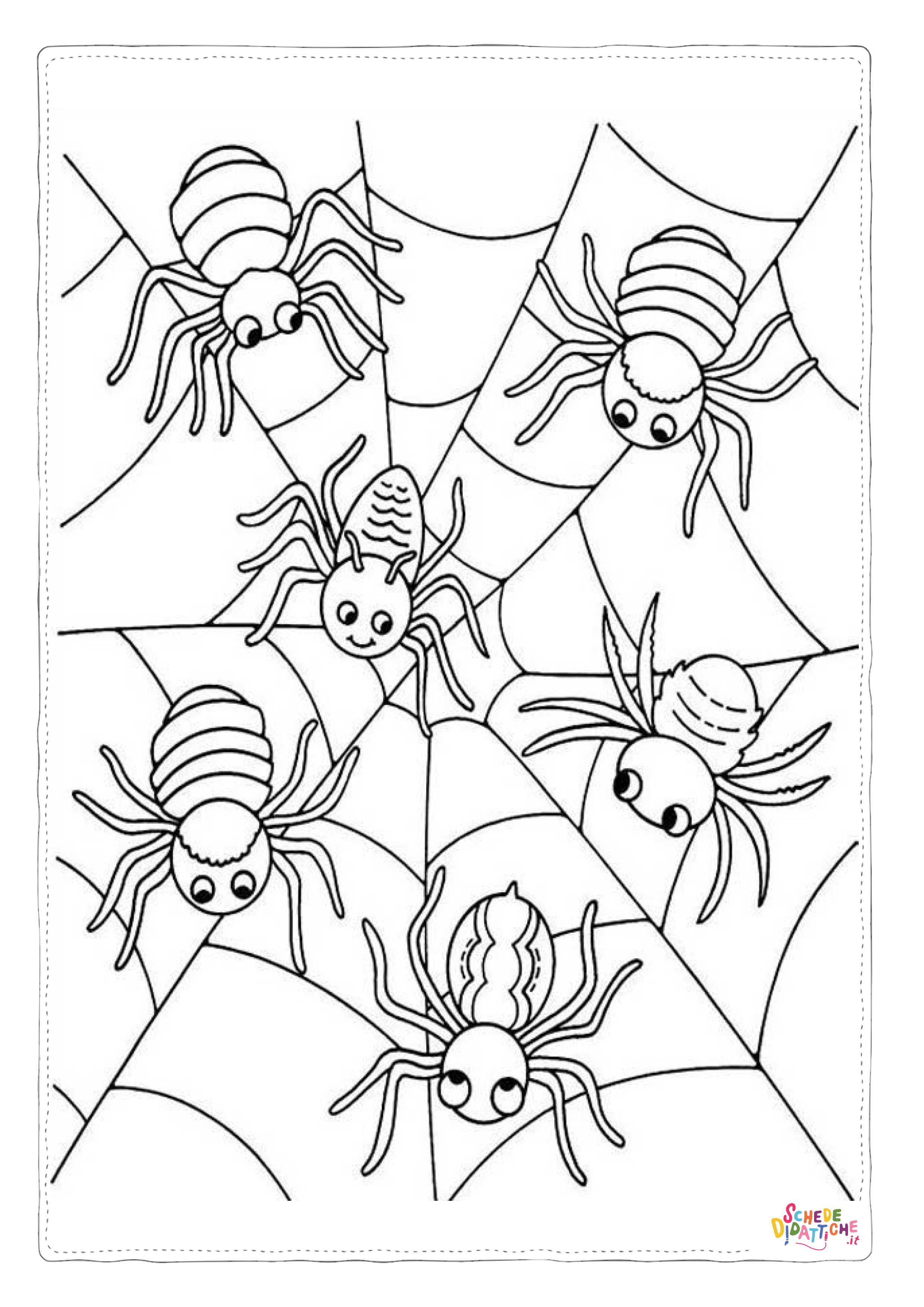 Disegno "Disegno di ragno da stampare e colorare 80" Disegno di ragno da stampare e colorare 80