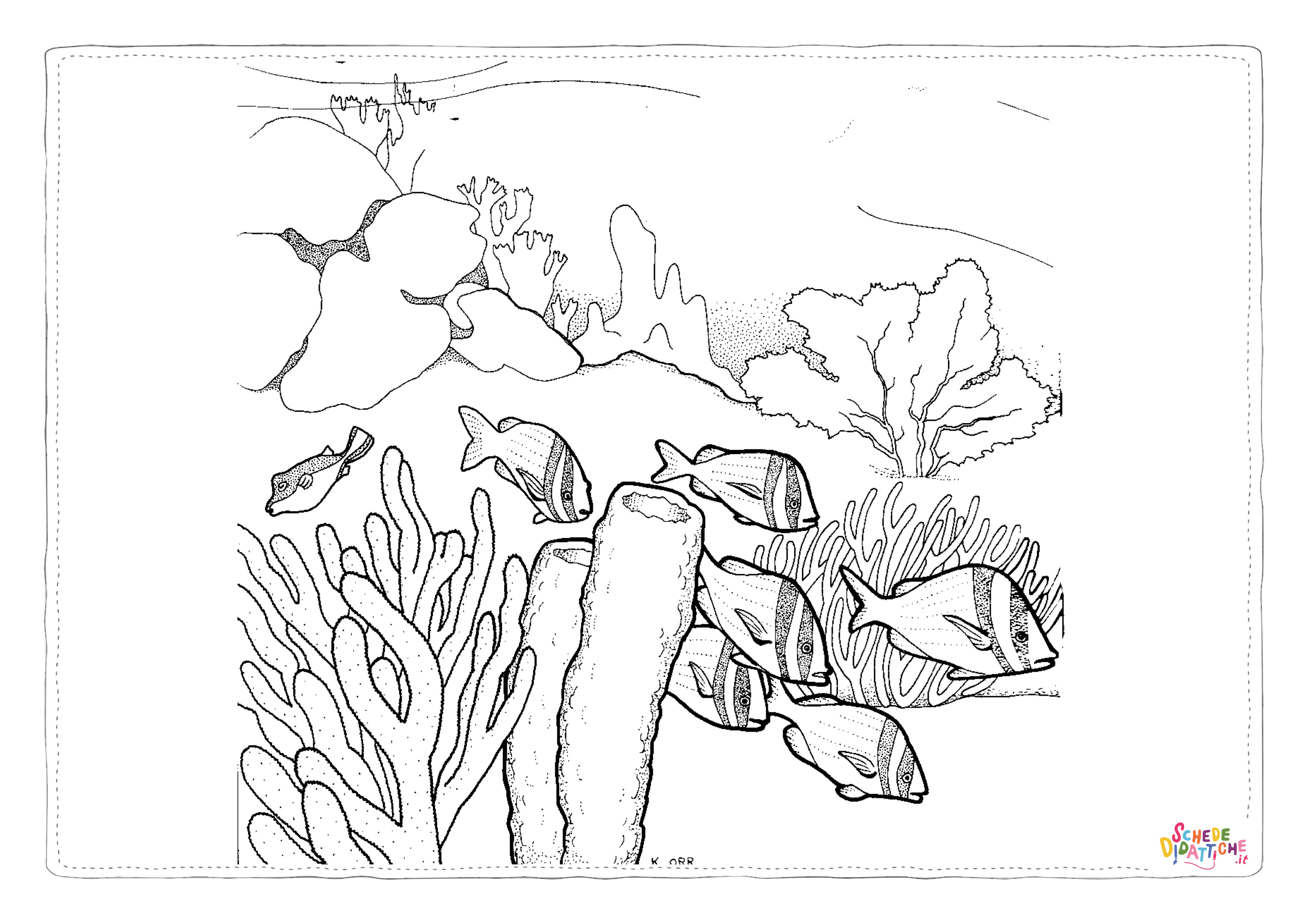 Disegno "Disegno di pesce da stampare e colorare 103" Disegno di pesce da stampare e colorare 103
