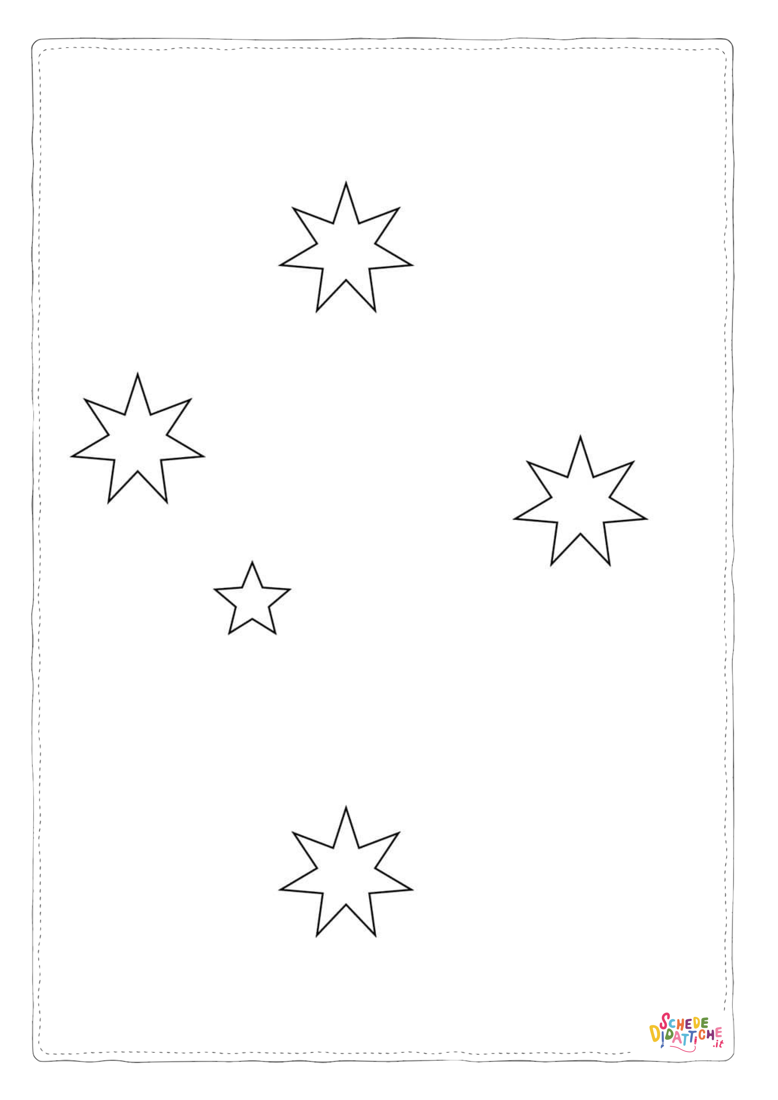 Disegno di stella da stampare e colorare 8